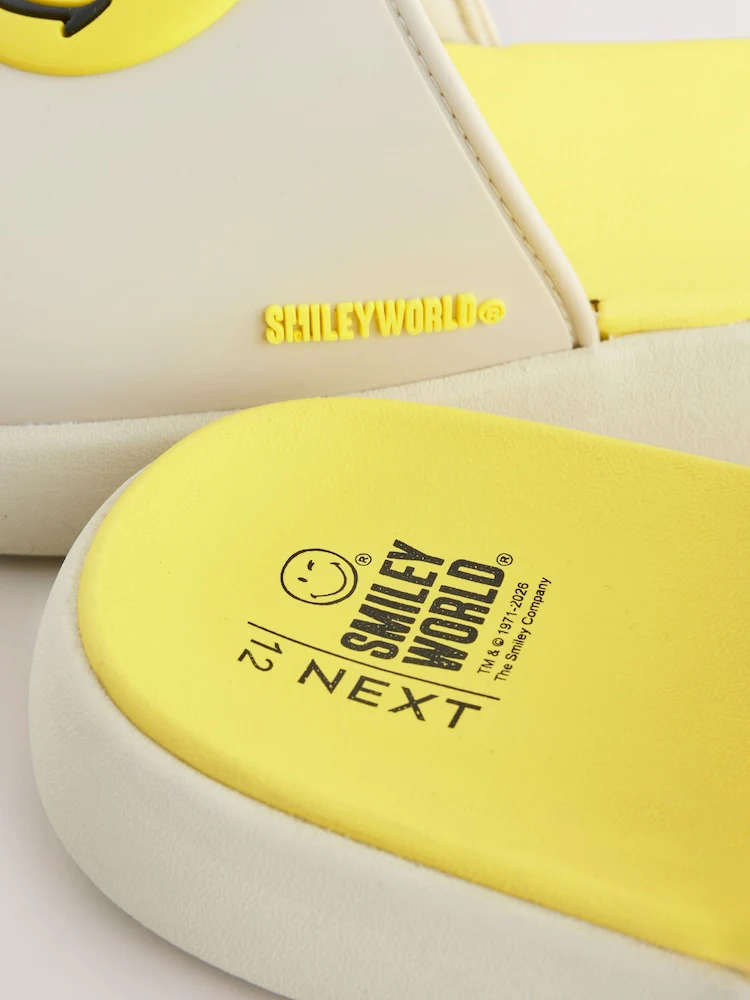 Bone White Smiley World Beach Sliders - Image 5