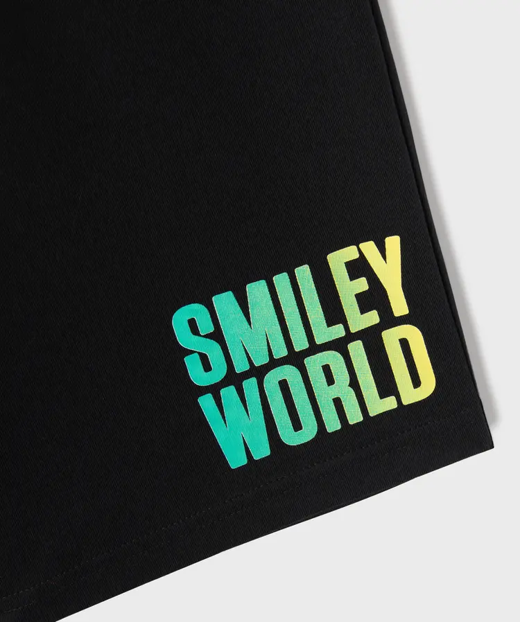 Boys' Smiley Face Pyjama Shorts - Black Smiley World - Image 3