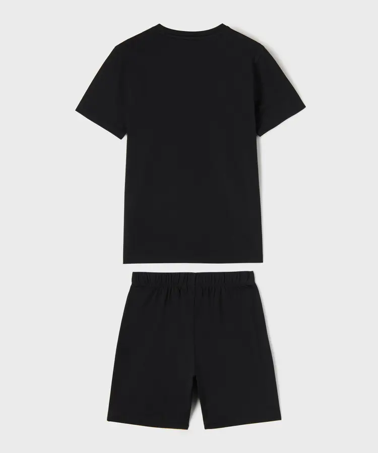 Boys' Smiley Face Pyjama Shorts - Black Smiley World - Image 4