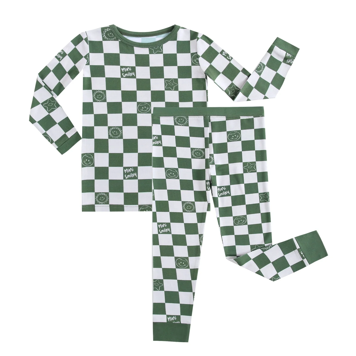Classic Fit PJ Set - Mini Smiley® Check - Luxe Bamboo - Image 5