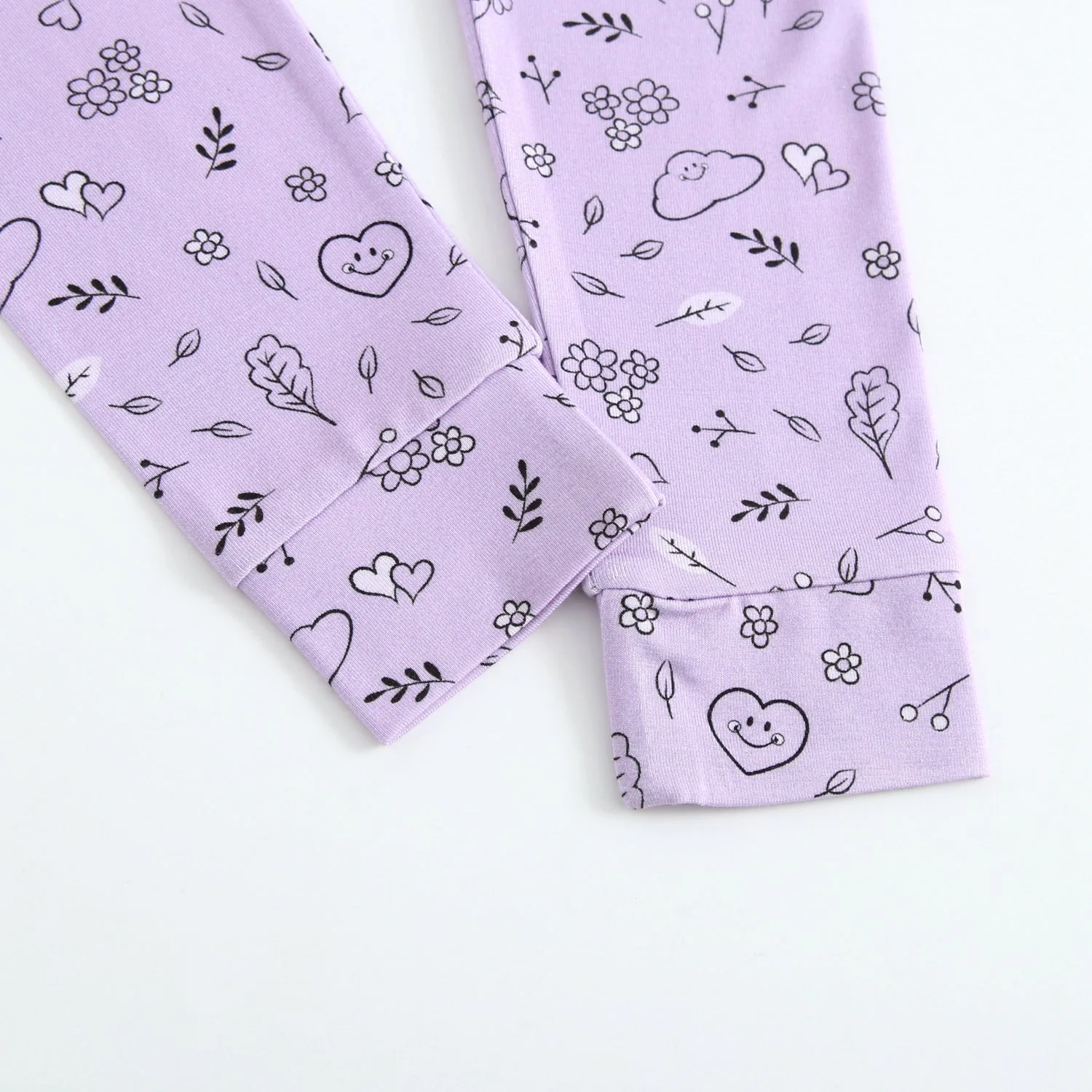 Classic Fit PJ Set - Mini Smiley® Lilac Doodle - Luxe Bamboo - Image 9