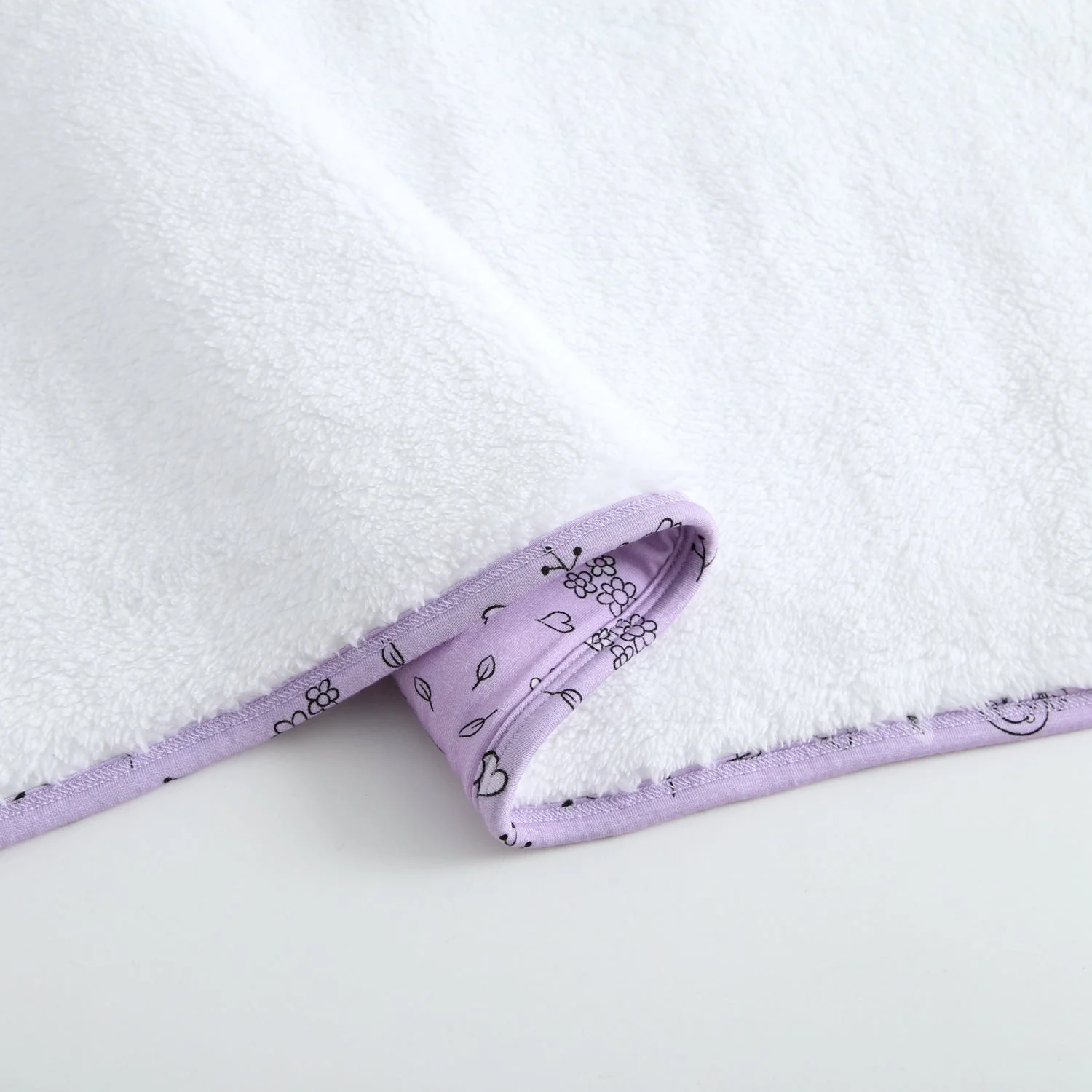 Couch Luxe Plushy Blanket - Mini Smiley® Lilac Doodle - Luxe Bamboo - Image 3