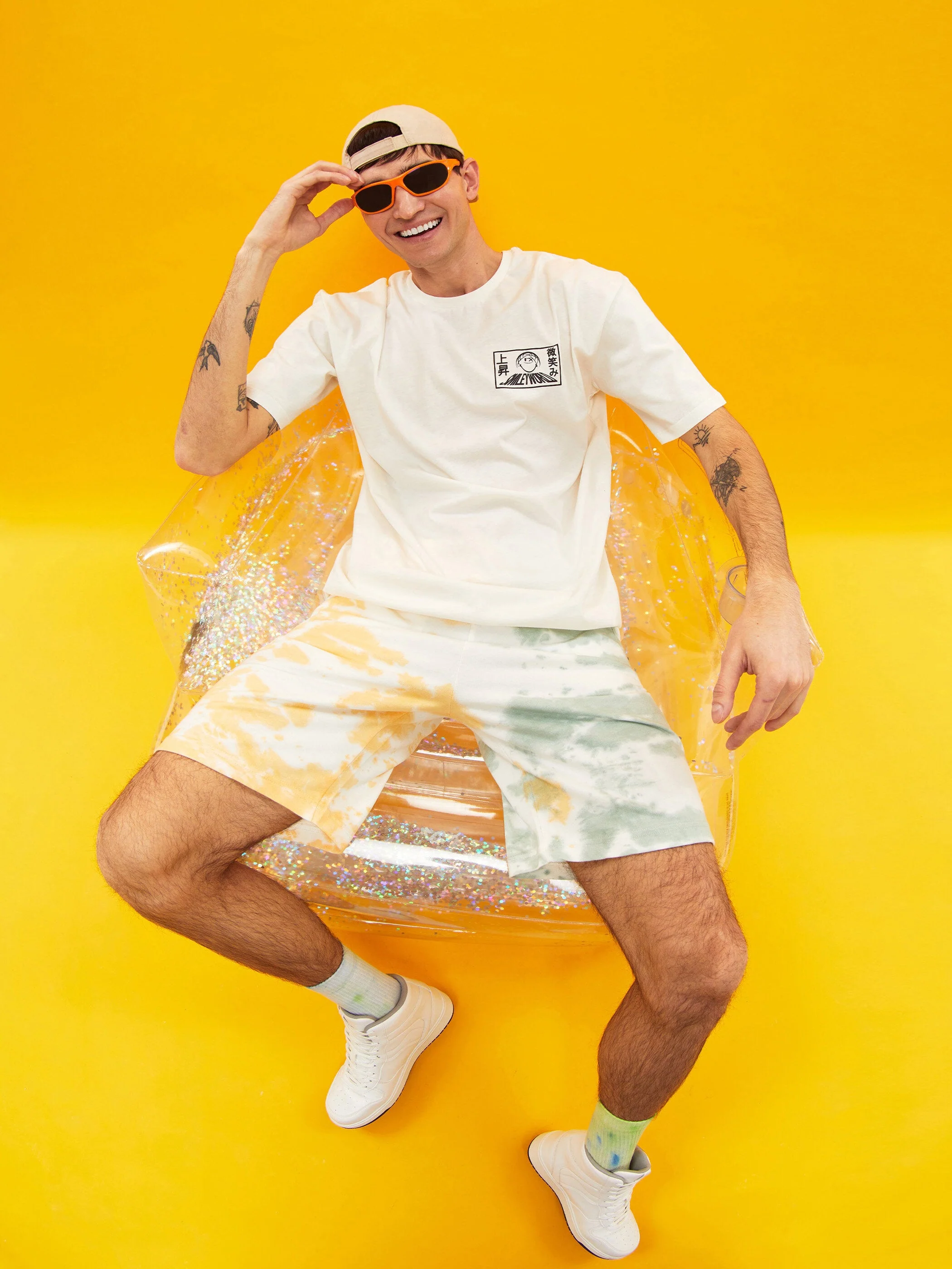 Crew Neck Short Sleeve Printed Combed Cotton Men's T-Shirt - SmileyWorld® - Image 2