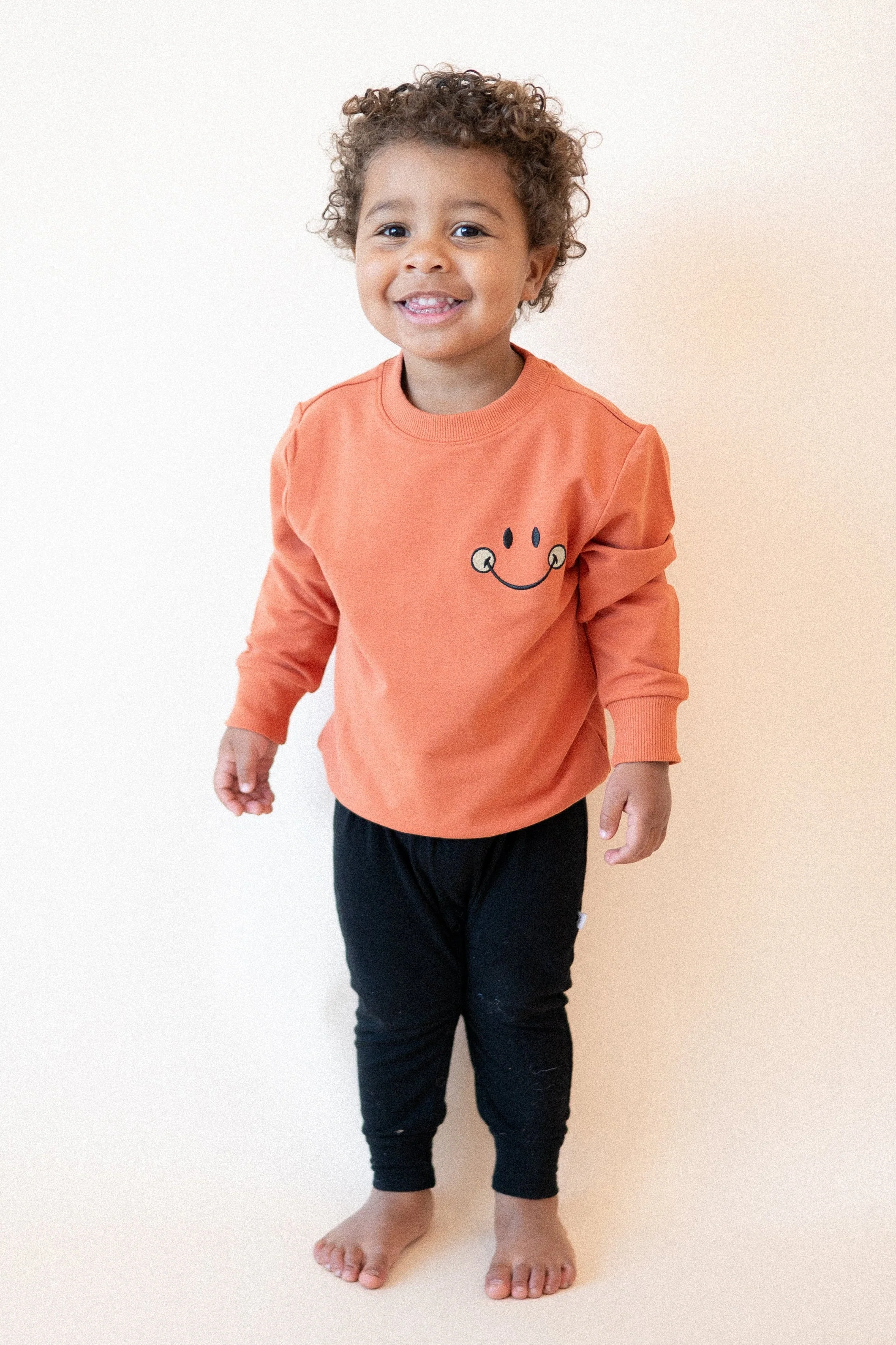 Crewneck - Mini Smiley® Happy Rust - Luxe Bamboo Cotton French Terry - Image 6