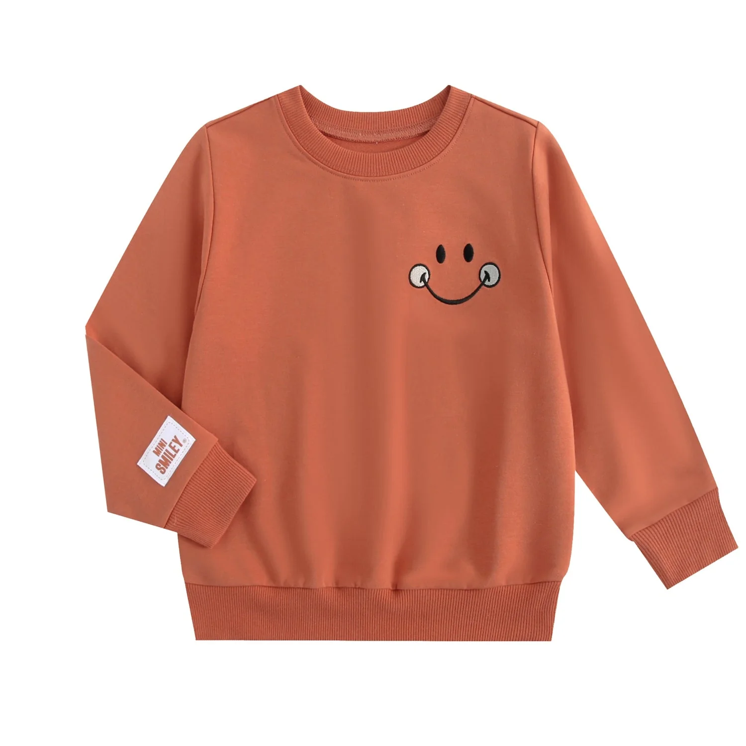 Crewneck - Mini Smiley® Happy Rust - Luxe Bamboo Cotton French Terry - Image 7