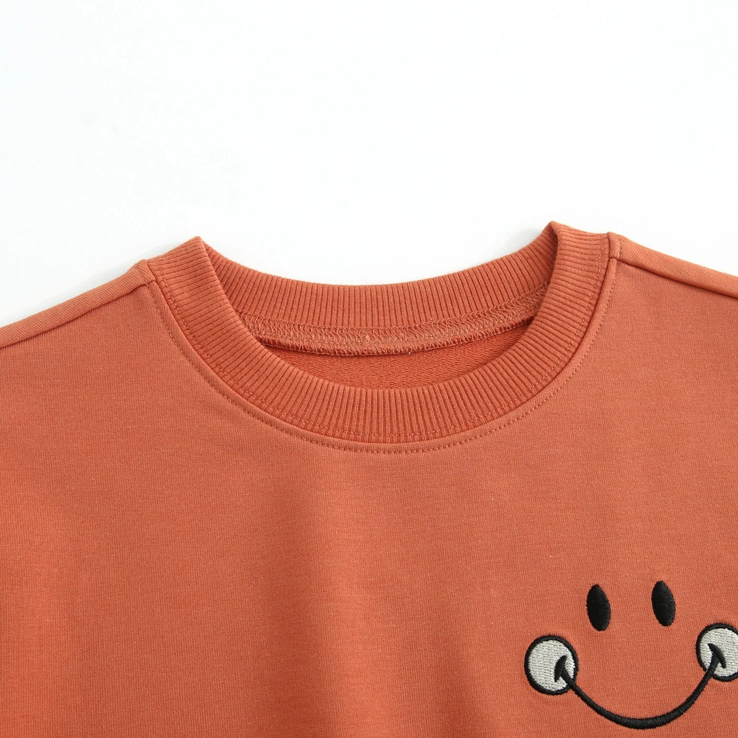 Crewneck - Mini Smiley® Happy Rust - Luxe Bamboo Cotton French Terry - Image 8