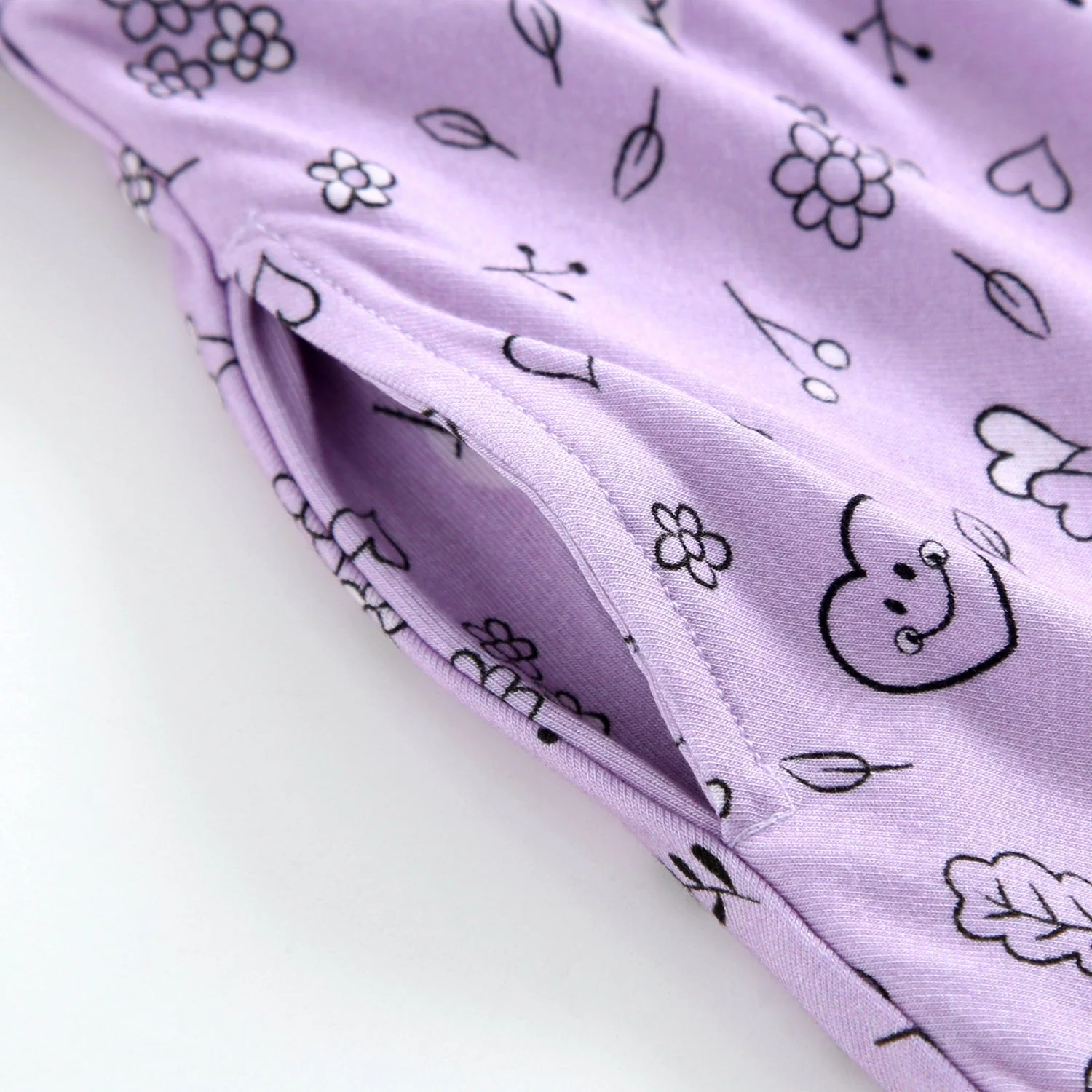 Dress - Mini Smiley® Lilac Doodle - Luxe Bamboo - Image 11