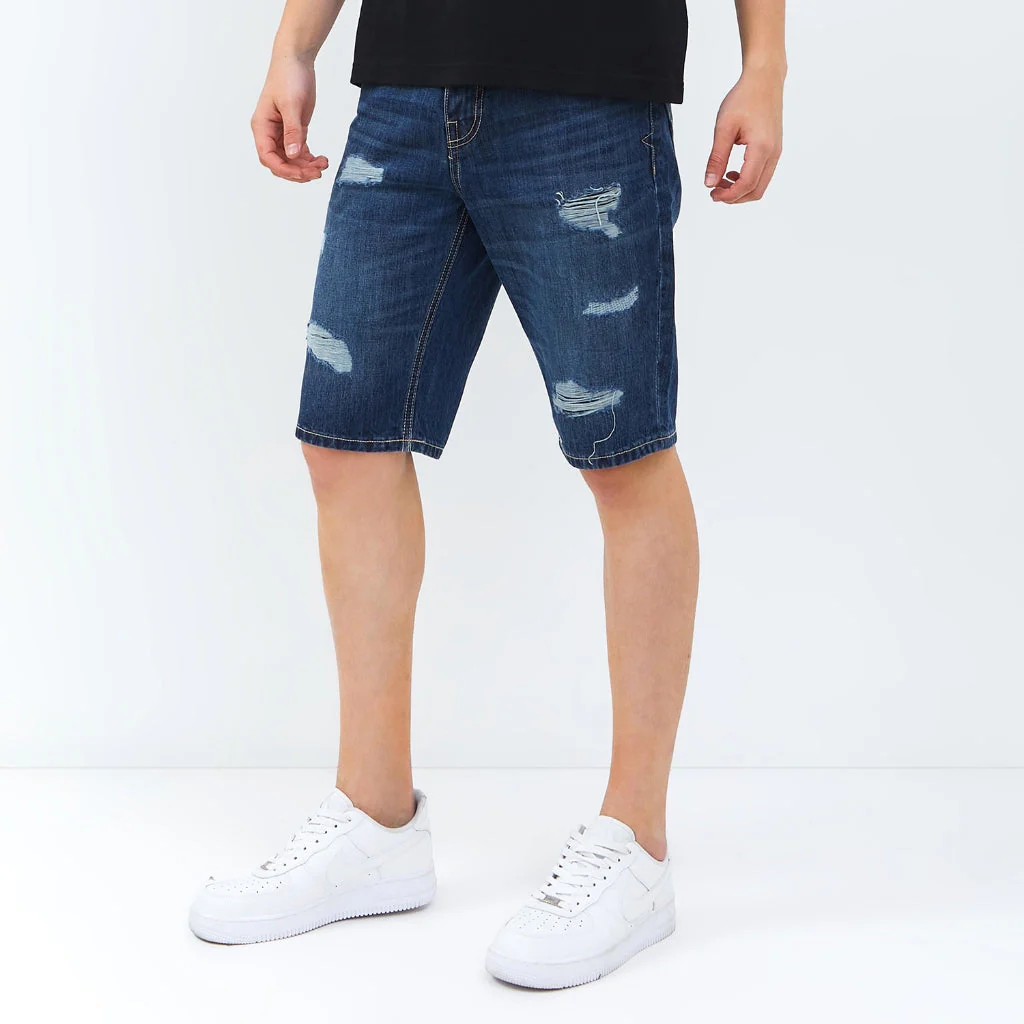Emba Jeans I Smileyworld - Celana Pendek Denim Smiley Regularfit Non Stretch Medium Stone - Brymenn - Image 2
