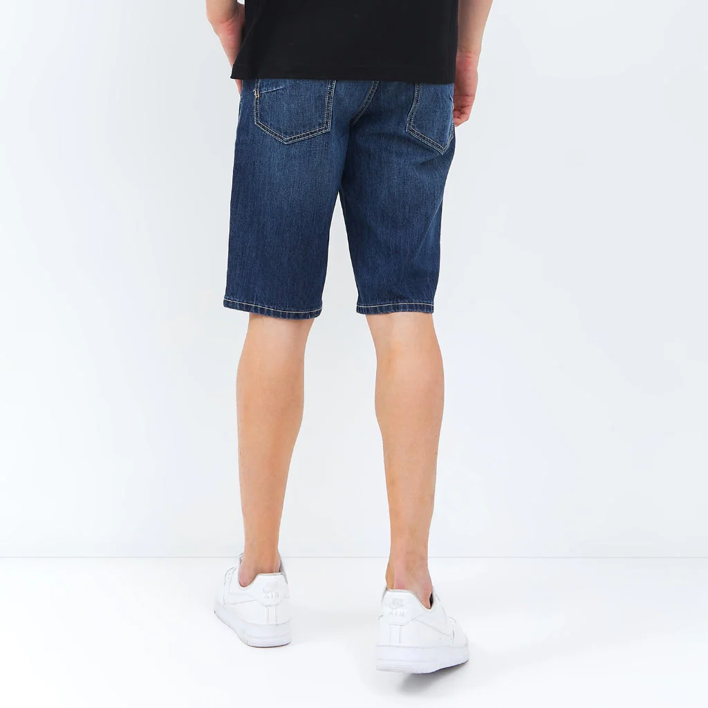 Emba Jeans I Smileyworld - Celana Pendek Denim Smiley Regularfit Non Stretch Medium Stone - Brymenn - Image 3