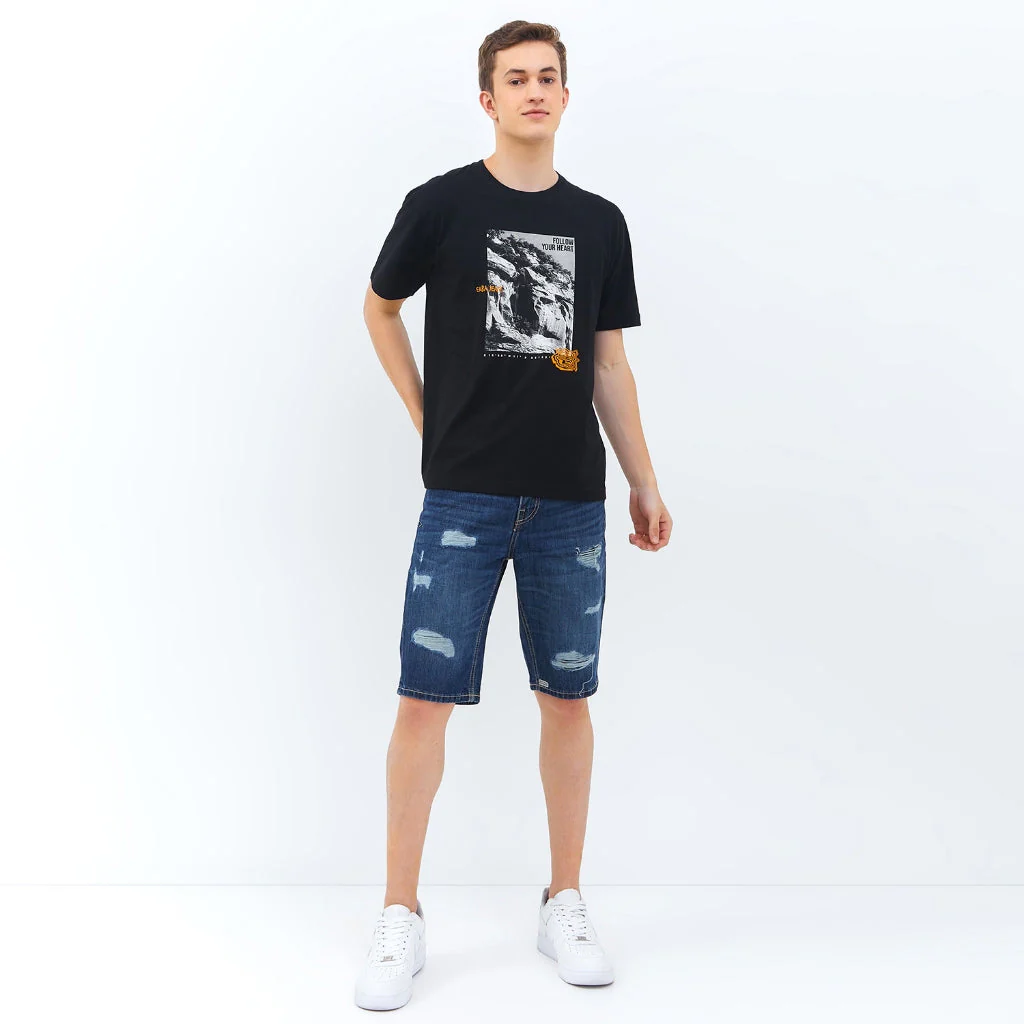 Emba Jeans I Smileyworld - Celana Pendek Denim Smiley Regularfit Non Stretch Medium Stone - Brymenn - Image 6