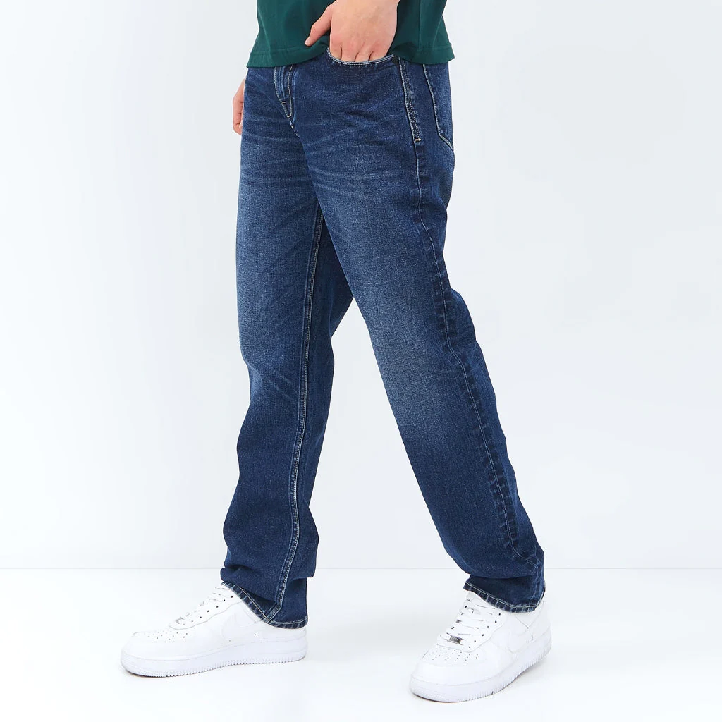 Emba Jeans I Smileyworld - Celana Smiley Regularfit Non Stretch Material Denim Dark Stone - Axton - Image 2