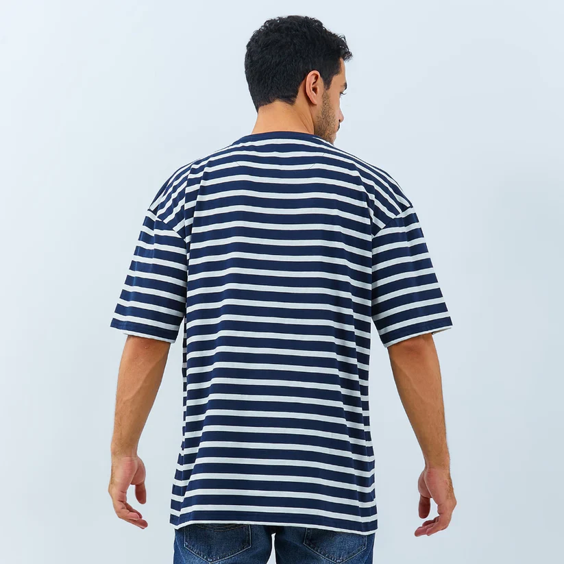 Emba Jeans I Smileyworld - T-Shirt Smiley Oversize Motif Garis Material Single Jersey - Vincent - Image 7