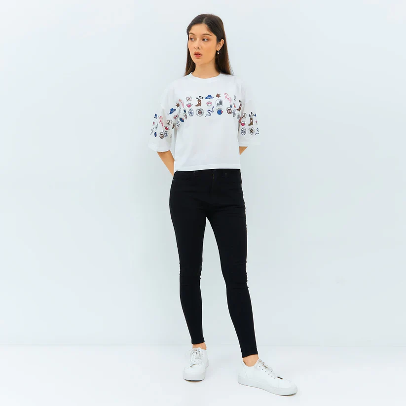 Emba Ladies | Smiley World - T-Shirt Oversize Material Katun - Helga - Image 6