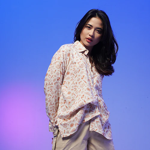 Emba Ladies x Smiley World - Long Sleeve Shirt Cotton material - Fenya - Image 4