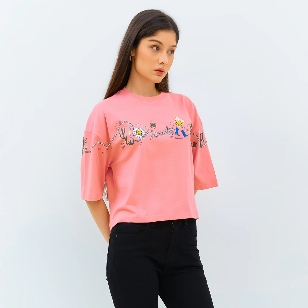 Emba Ladies x Smiley World - Oversized T-Shirt Cotton Material - Helga - Image 2