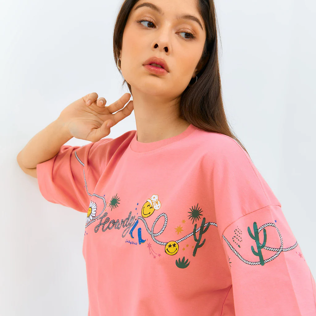 Emba Ladies x Smiley World - Oversized T-Shirt Cotton Material - Helga - Image 4
