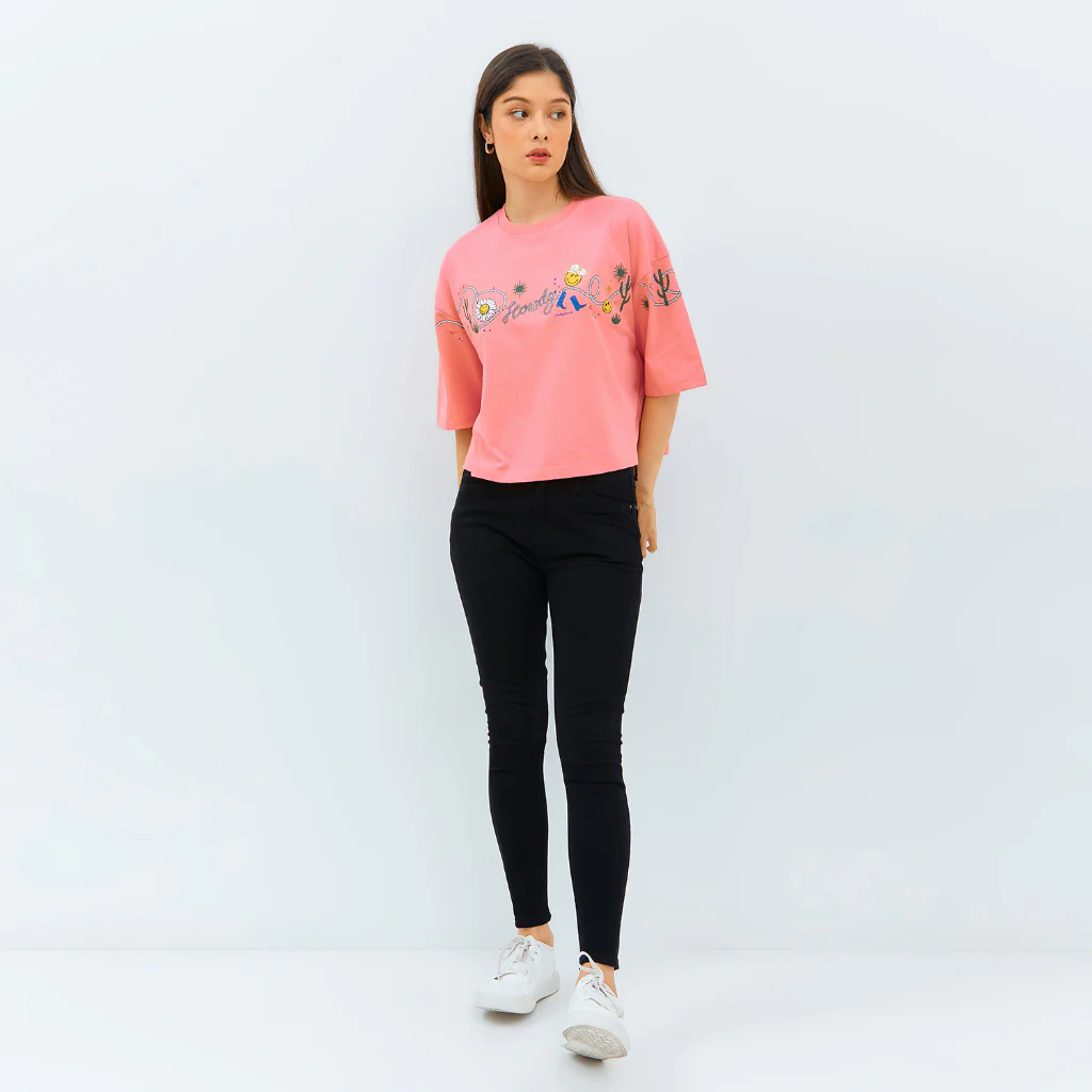 Emba Ladies x Smiley World - Oversized T-Shirt Cotton Material - Helga - Image 5