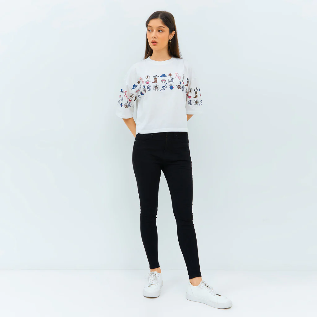 Emba Ladies x Smiley World - Oversized T-Shirt Cotton Material - Helga - Image 6