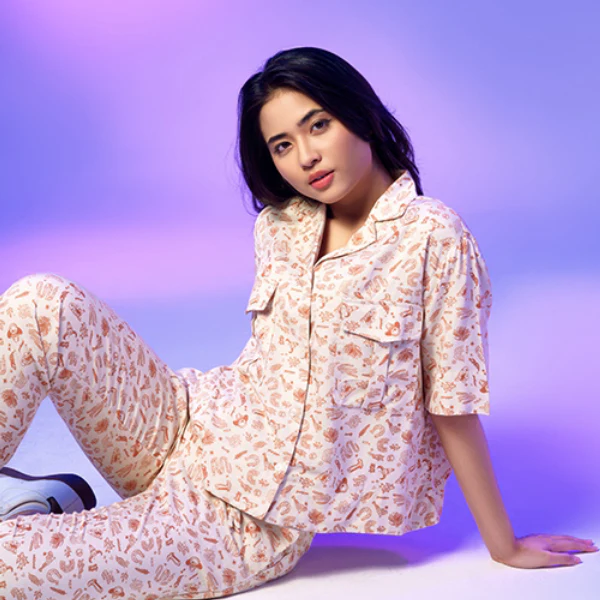 Emba Ladies x Smiley World - Short Sleeve Shirt Cotton Material - Chlories - Image 3