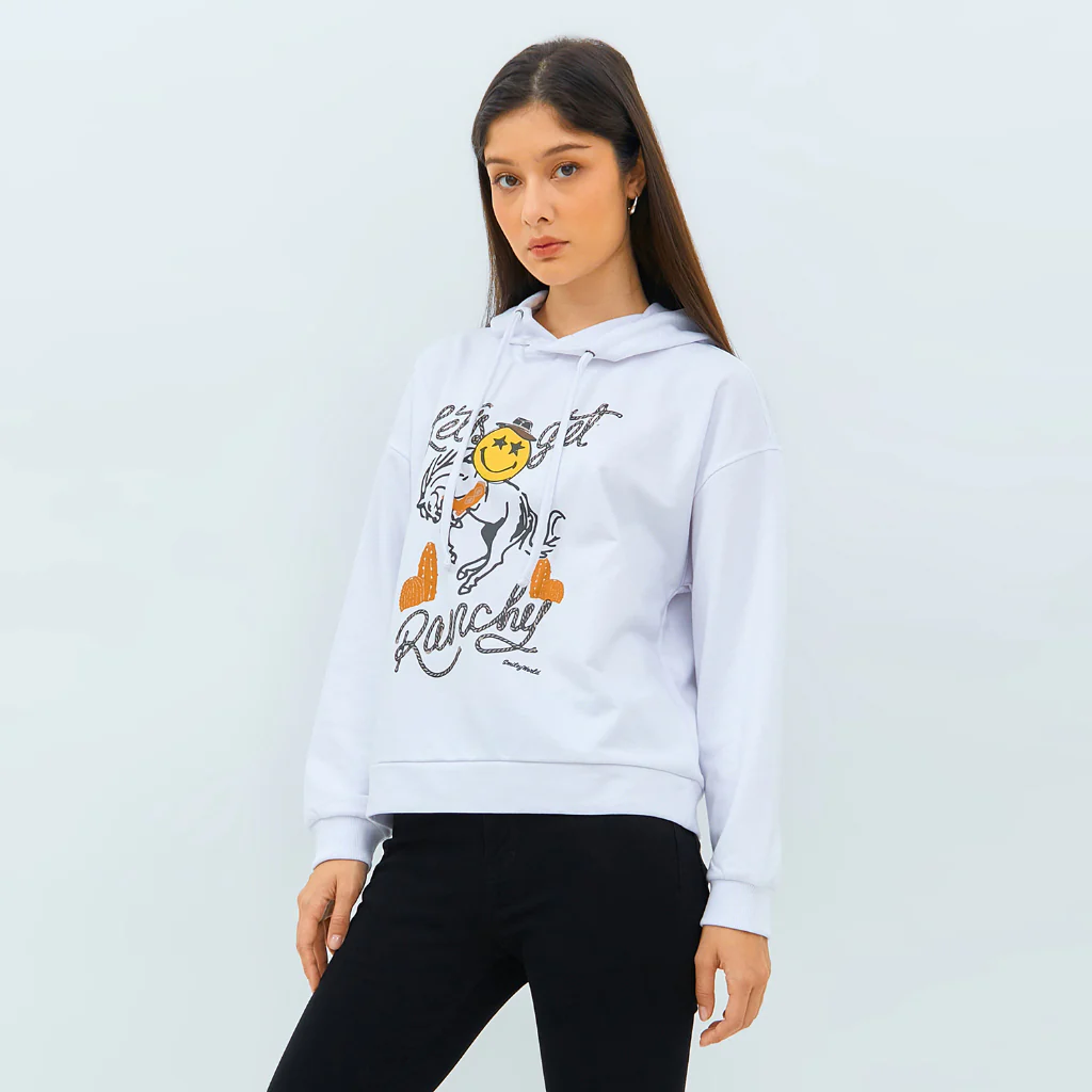 Emba Ladies x Smiley World - Sweatshirt Cotton Material - Jutta - Image 2