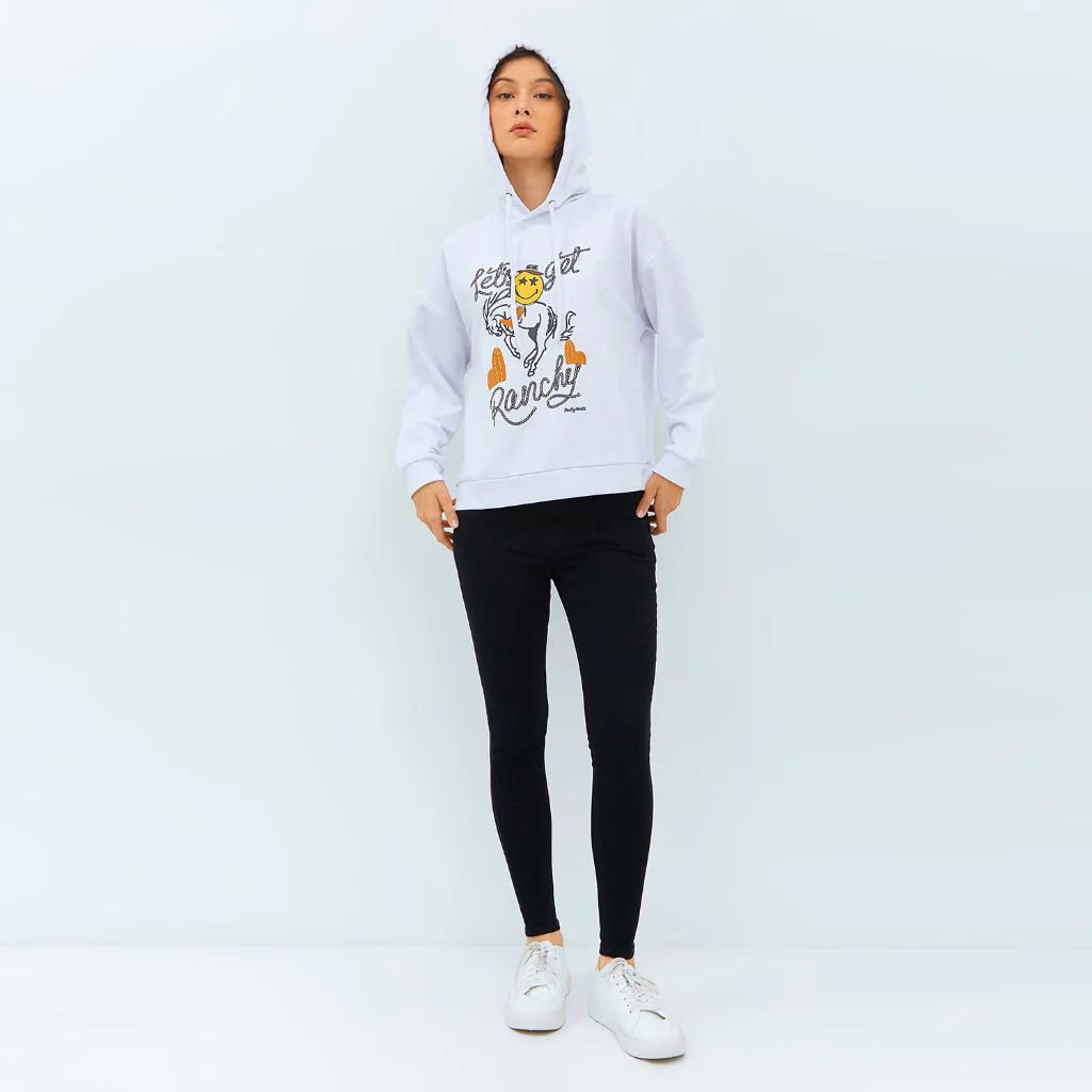 Emba Ladies x Smiley World - Sweatshirt Cotton Material - Jutta - Image 5