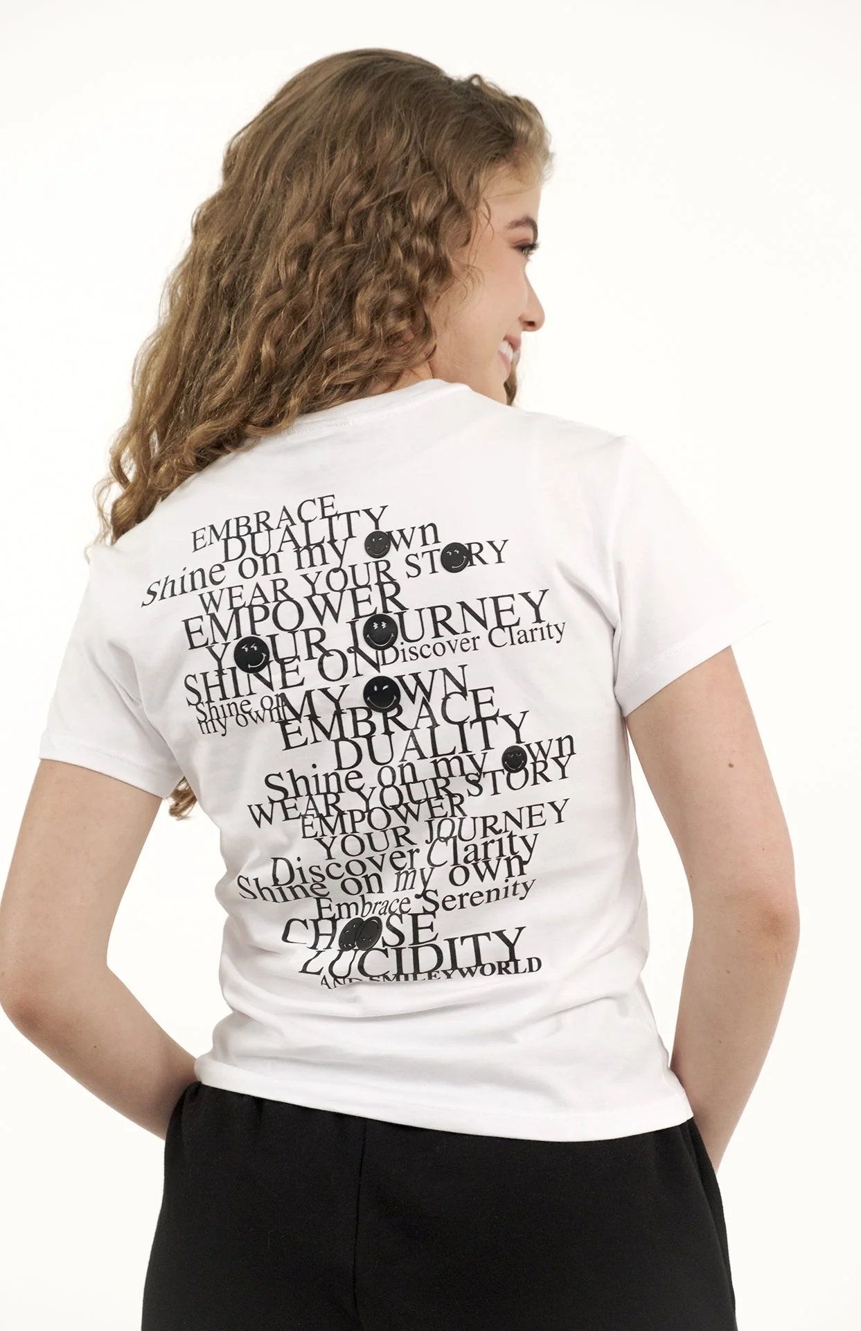 Embrace Duality Fitted SmileyWorld® Tee - Image 3