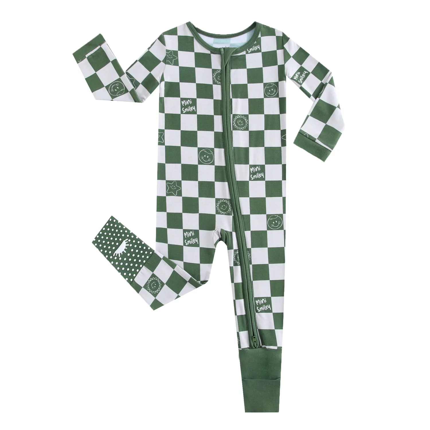 Flexi-Fit Zip PJ - Mini Smiley® Check - Luxe Bamboo - Image 10