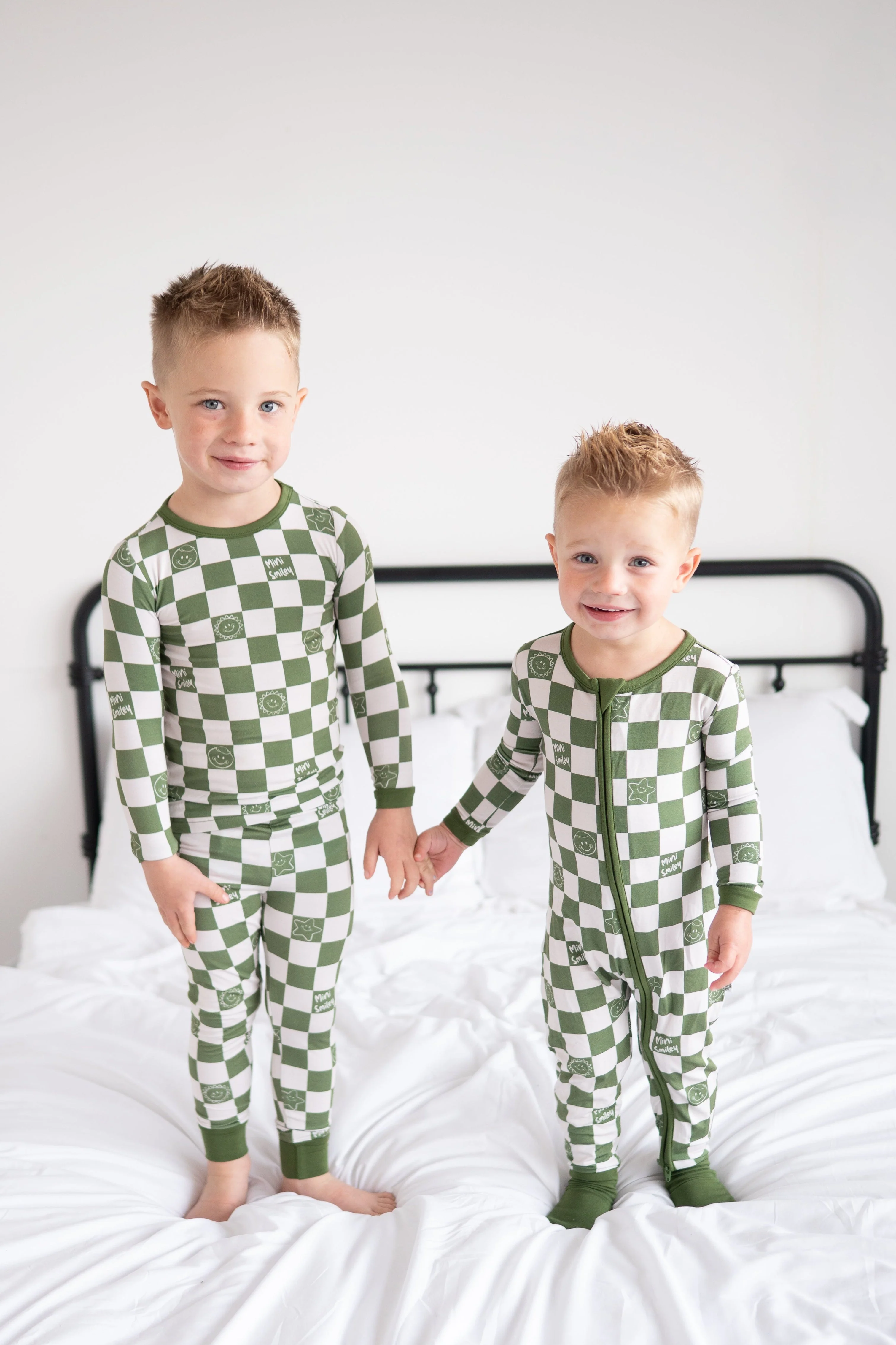 Flexi-Fit Zip PJ - Mini Smiley® Check - Luxe Bamboo - Image 5