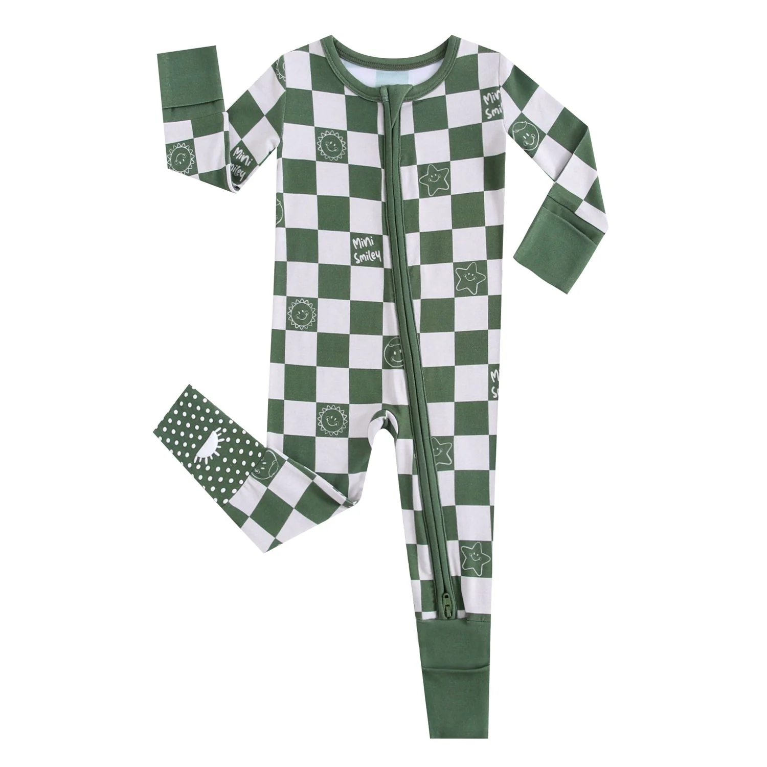 Flexi-Fit Zip PJ - Mini Smiley® Check - Luxe Bamboo - Image 8
