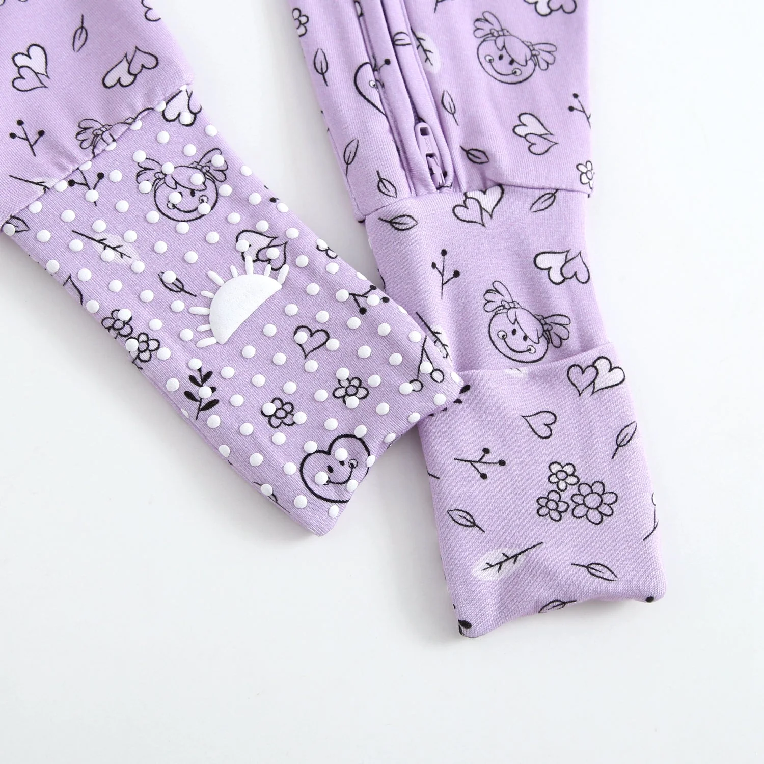 Flexi-Fit Zip PJ - Mini Smiley® Lilac Doodle - Luxe Bamboo - Image 9