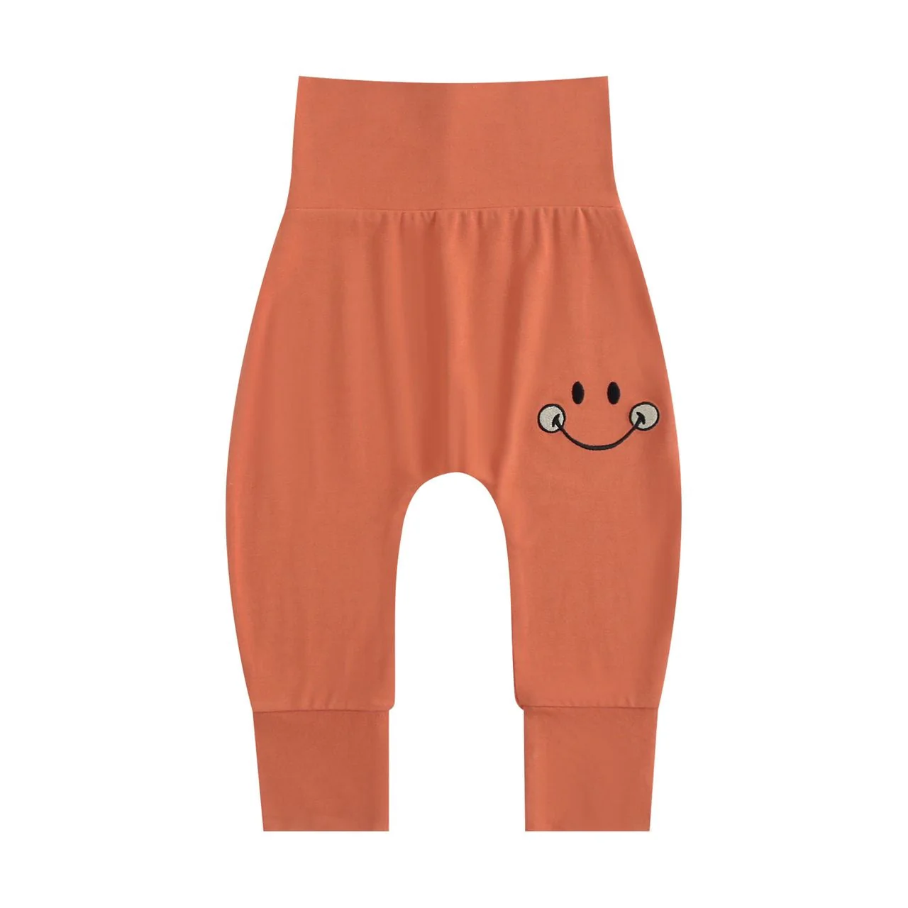 Grow With Me Pant - Mini Smiley® Happy Rust - Luxe Bamboo - Image 8