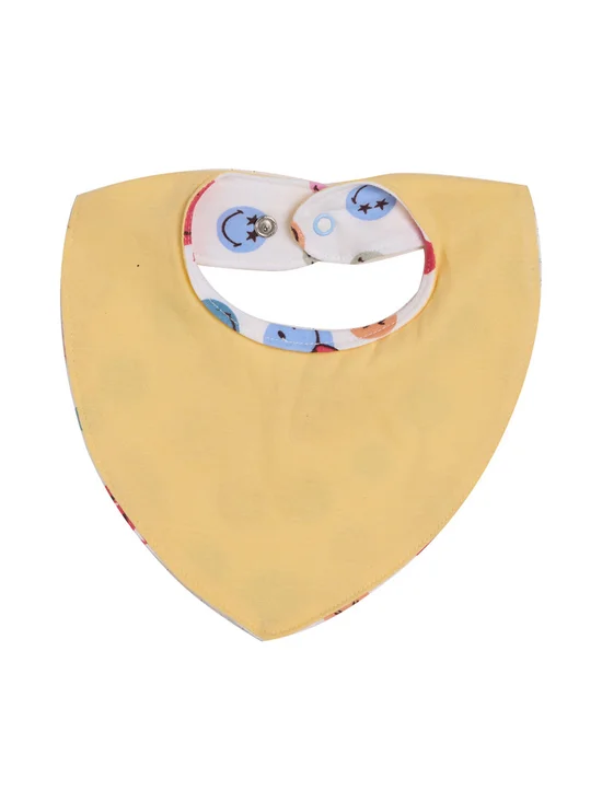 Infant Bib Collection SmileyWorld Printed Off White - Image 2