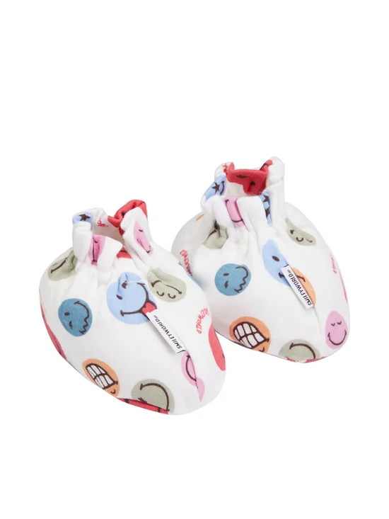 Infant Socks Collection SmileyWorld Printed Off White Free Size - Image 2