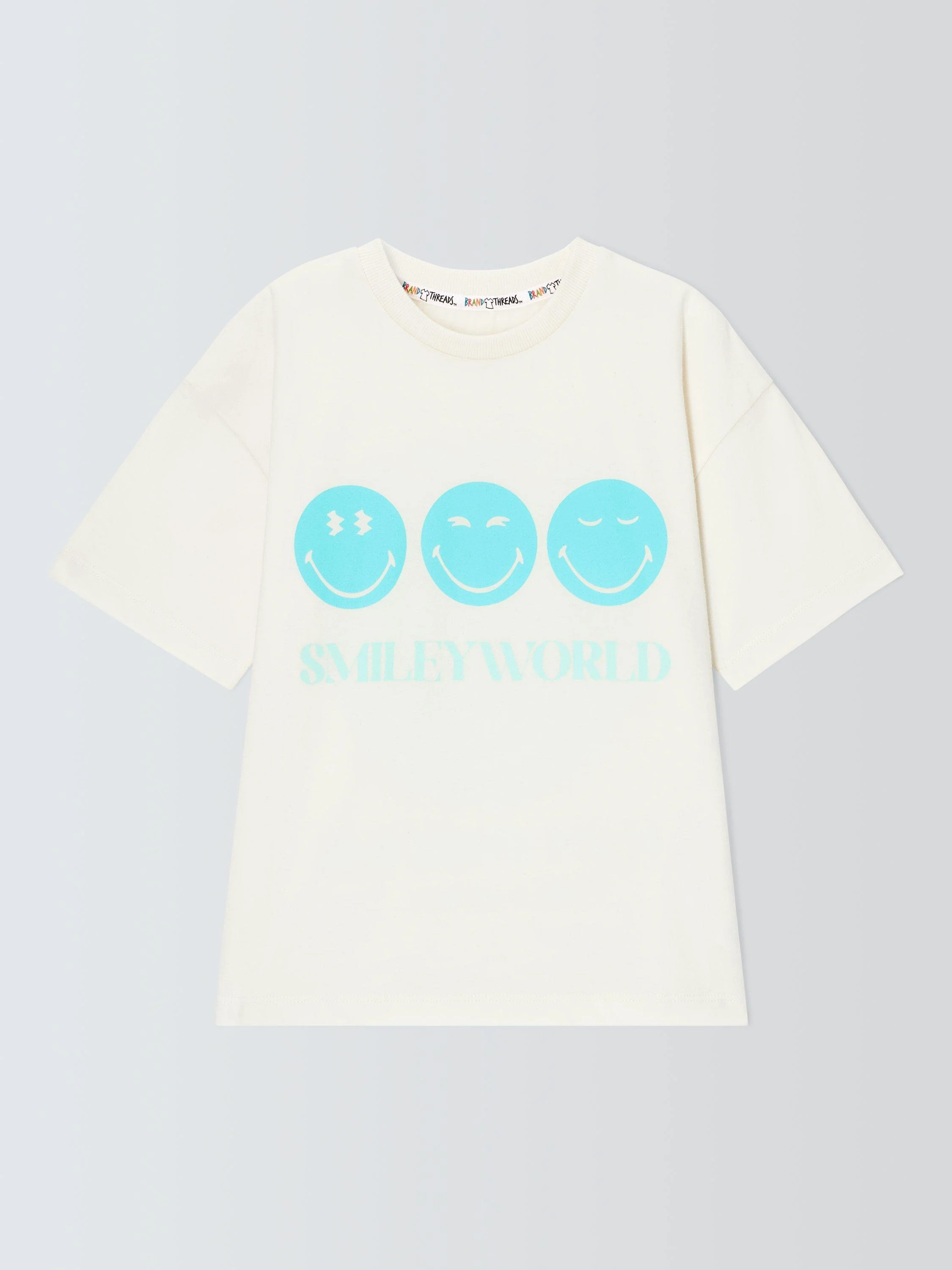 Kids' Cotton SmileyWorld T-Shirt, Tibetan Stone - Image 3