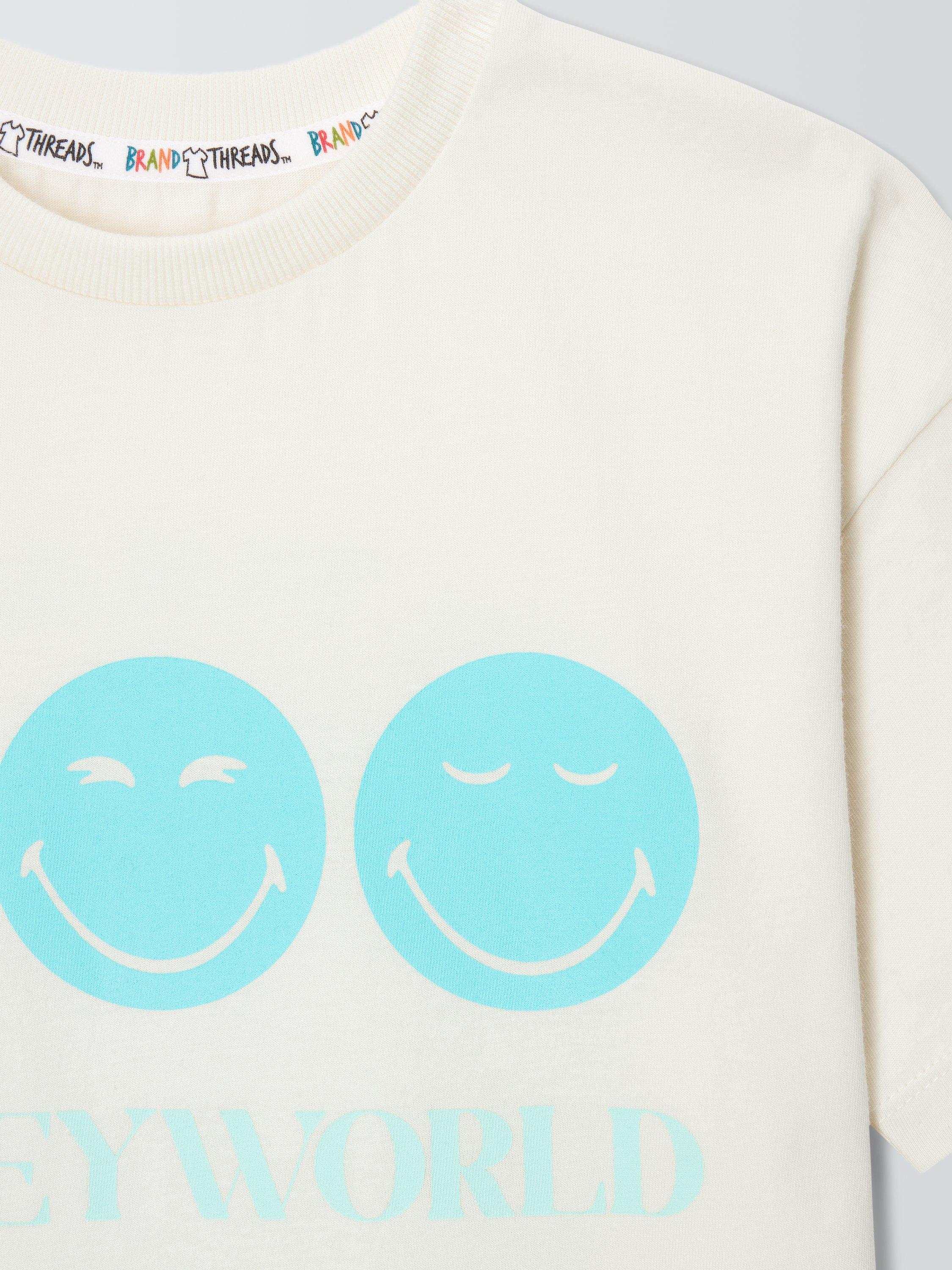 Kids' Cotton SmileyWorld T-Shirt, Tibetan Stone - Image 5