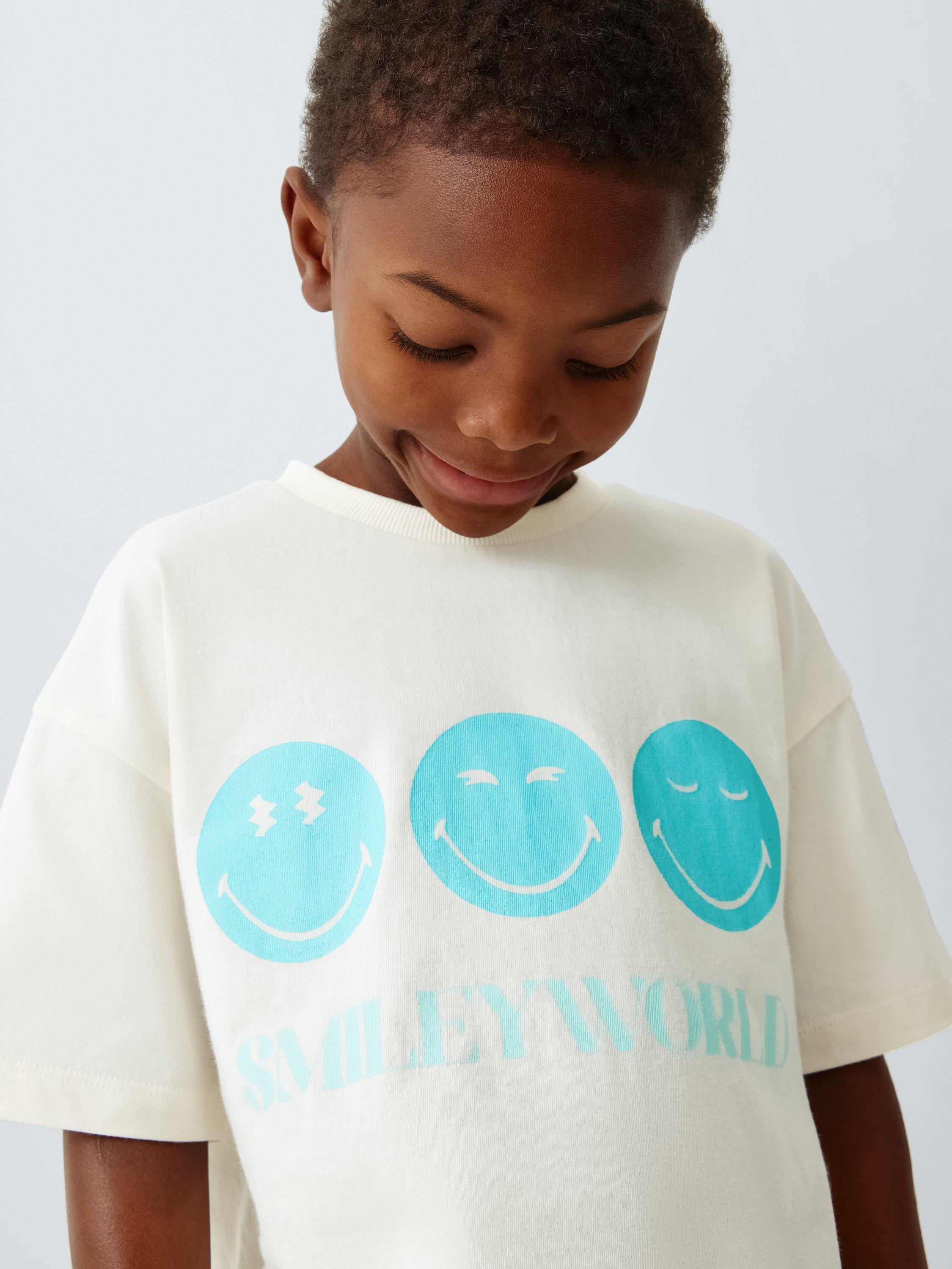 Kids' Cotton SmileyWorld T-Shirt, Tibetan Stone - Image 6