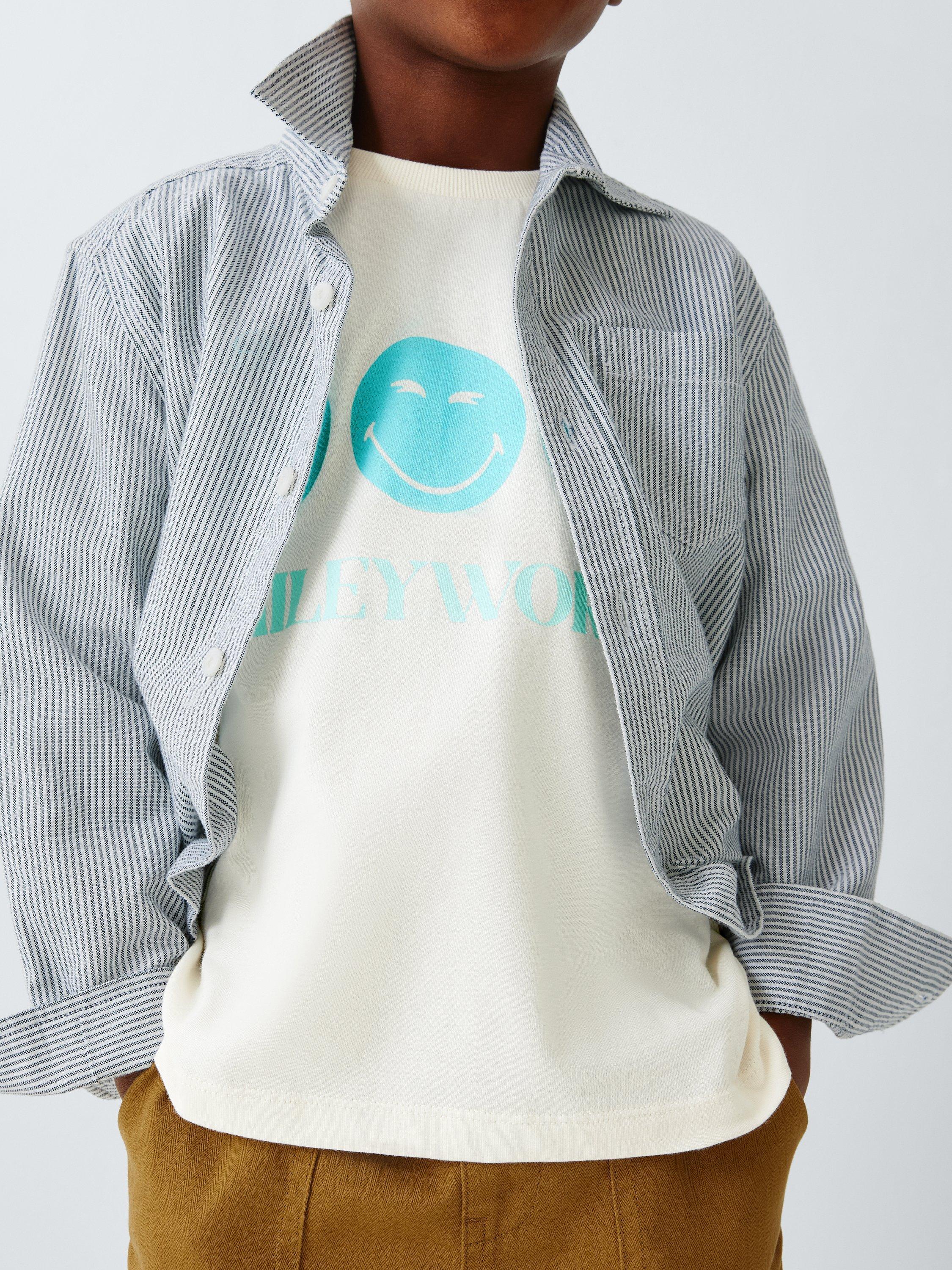 Kids' Cotton SmileyWorld T-Shirt, Tibetan Stone - Image 7