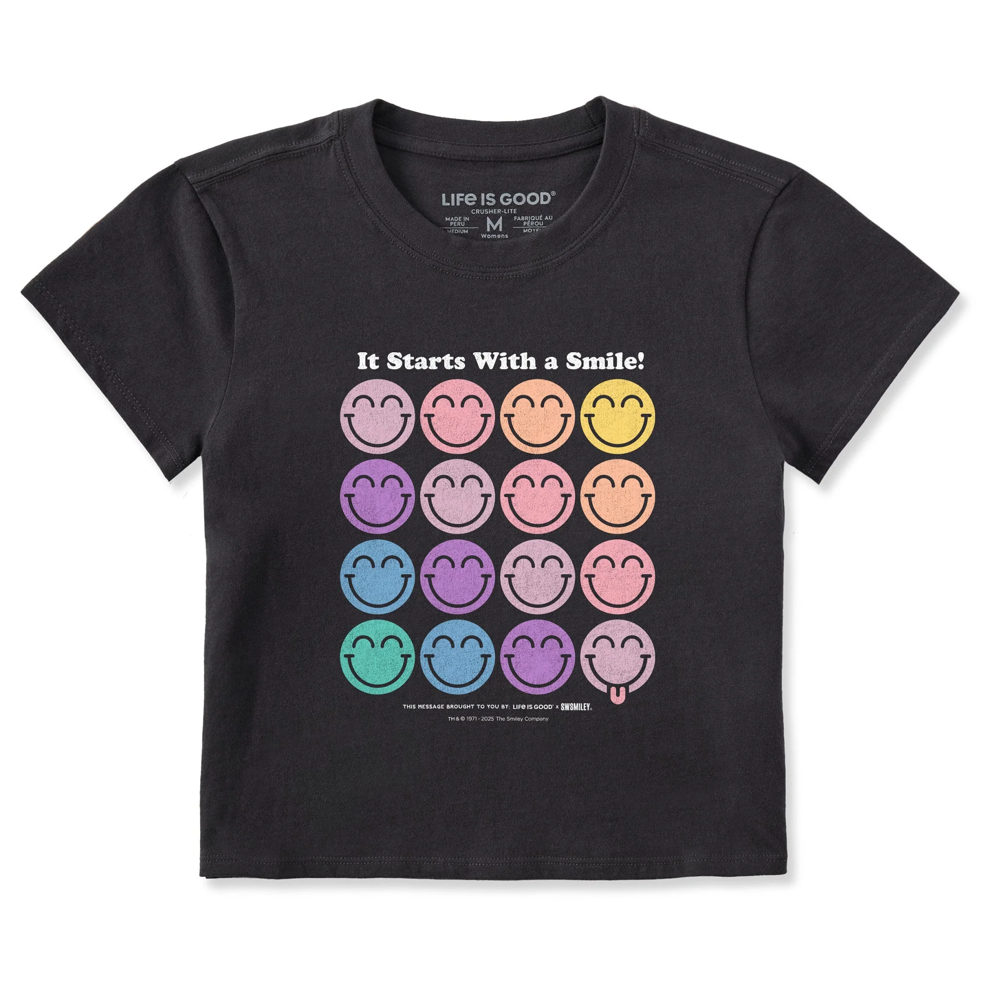 LIG | S.W.Smiley Grid Crusher-LITE Shrunken Tee