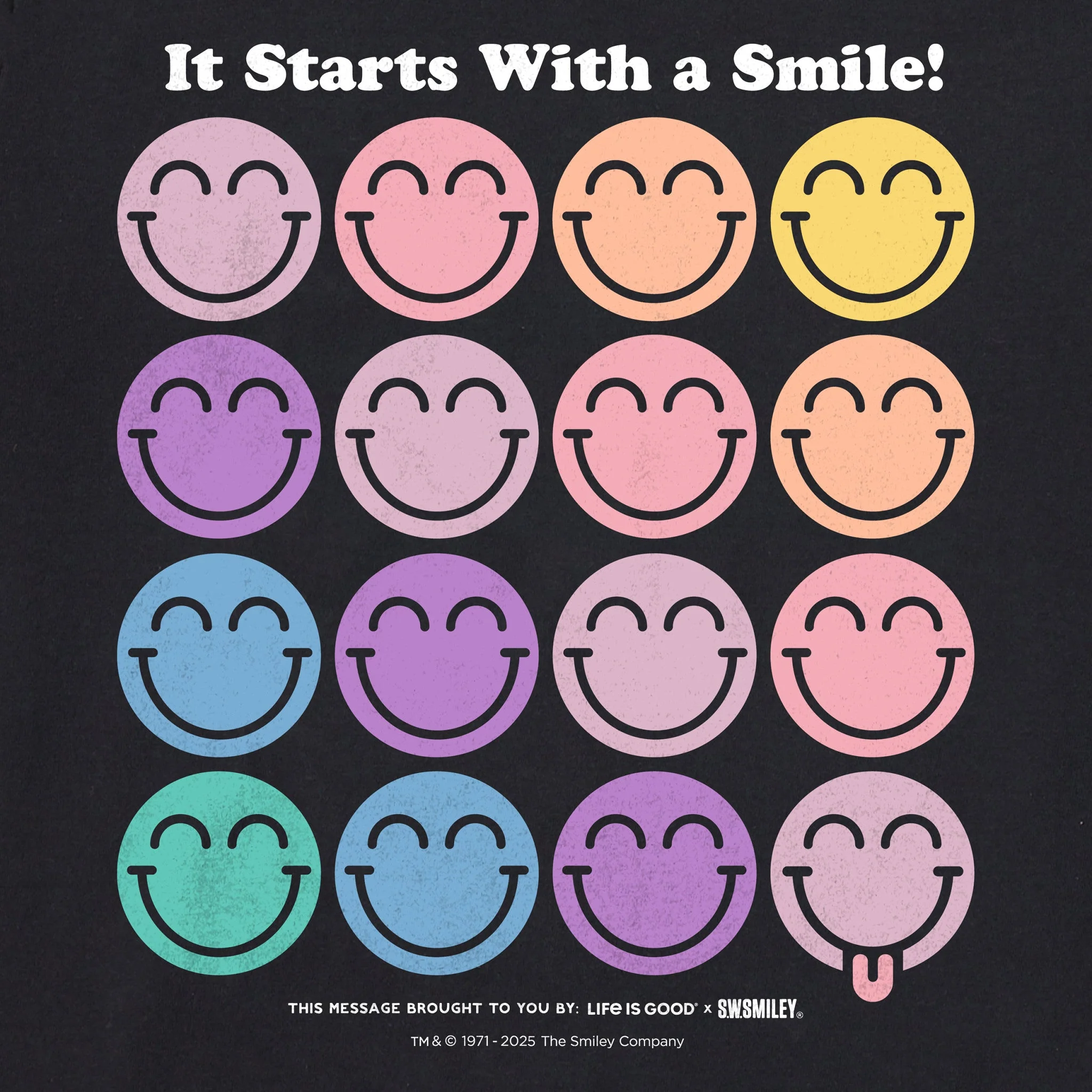 LIG | S.W.Smiley Grid Crusher-LITE Shrunken Tee - Image 2