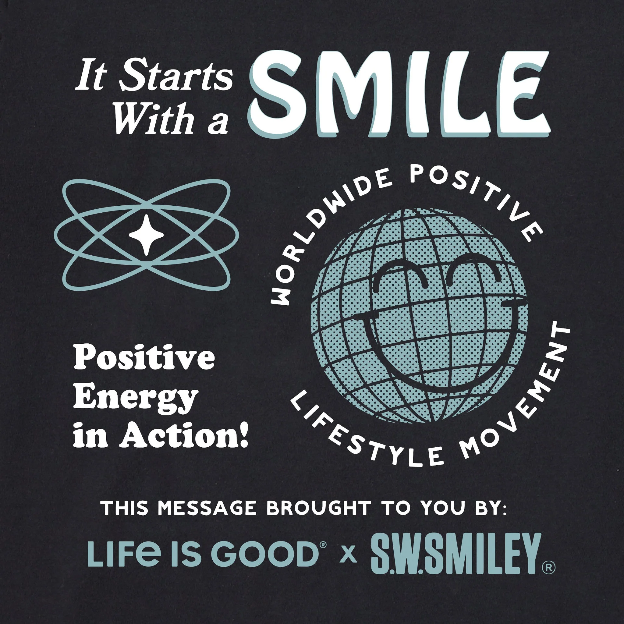 LIG | S.W.Smiley Starts with a Smile Short Sleeve Crusher Tee - Image 3