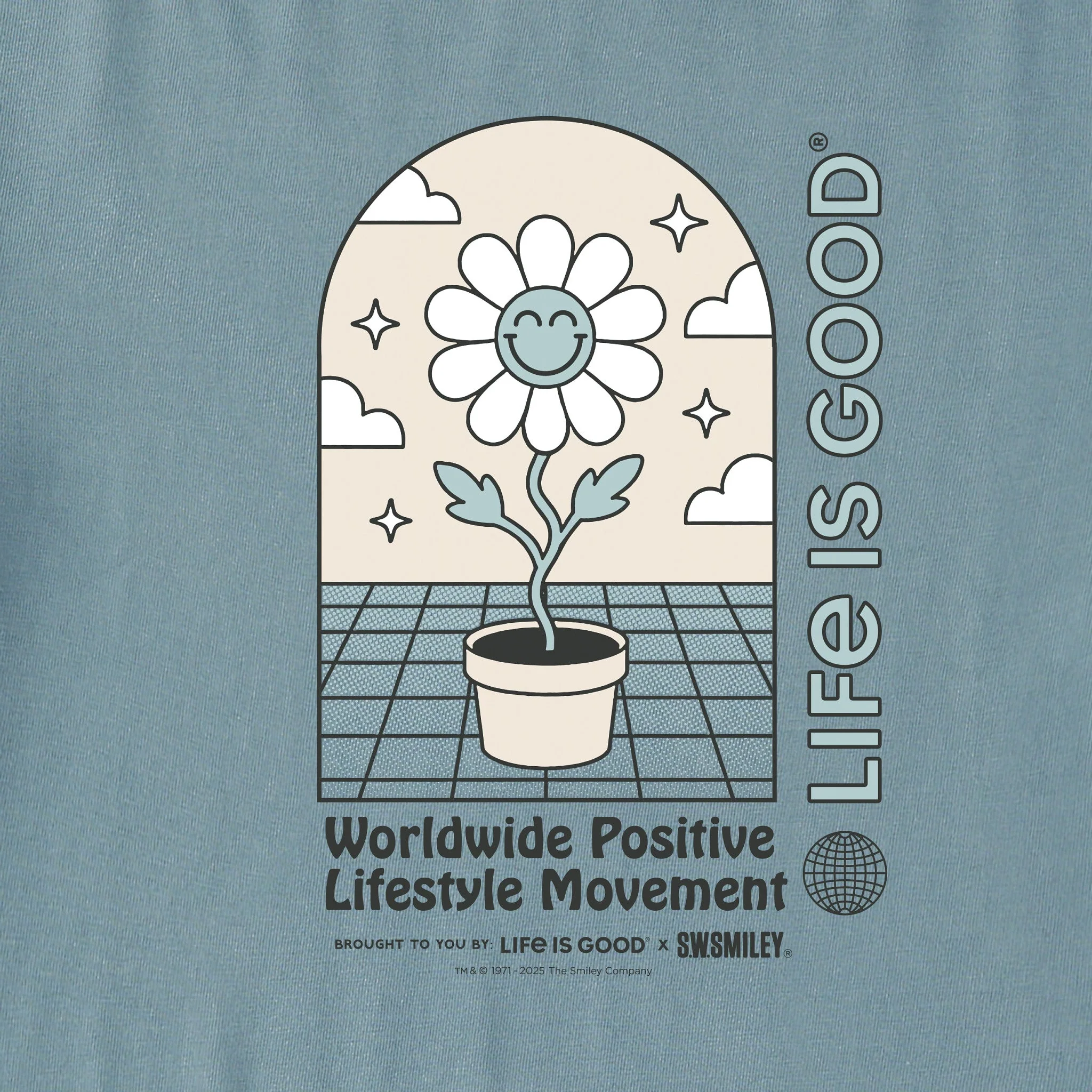 LIG | S.W.Smiley Happy Plant Short Sleeve Crusher Tee - Image 2