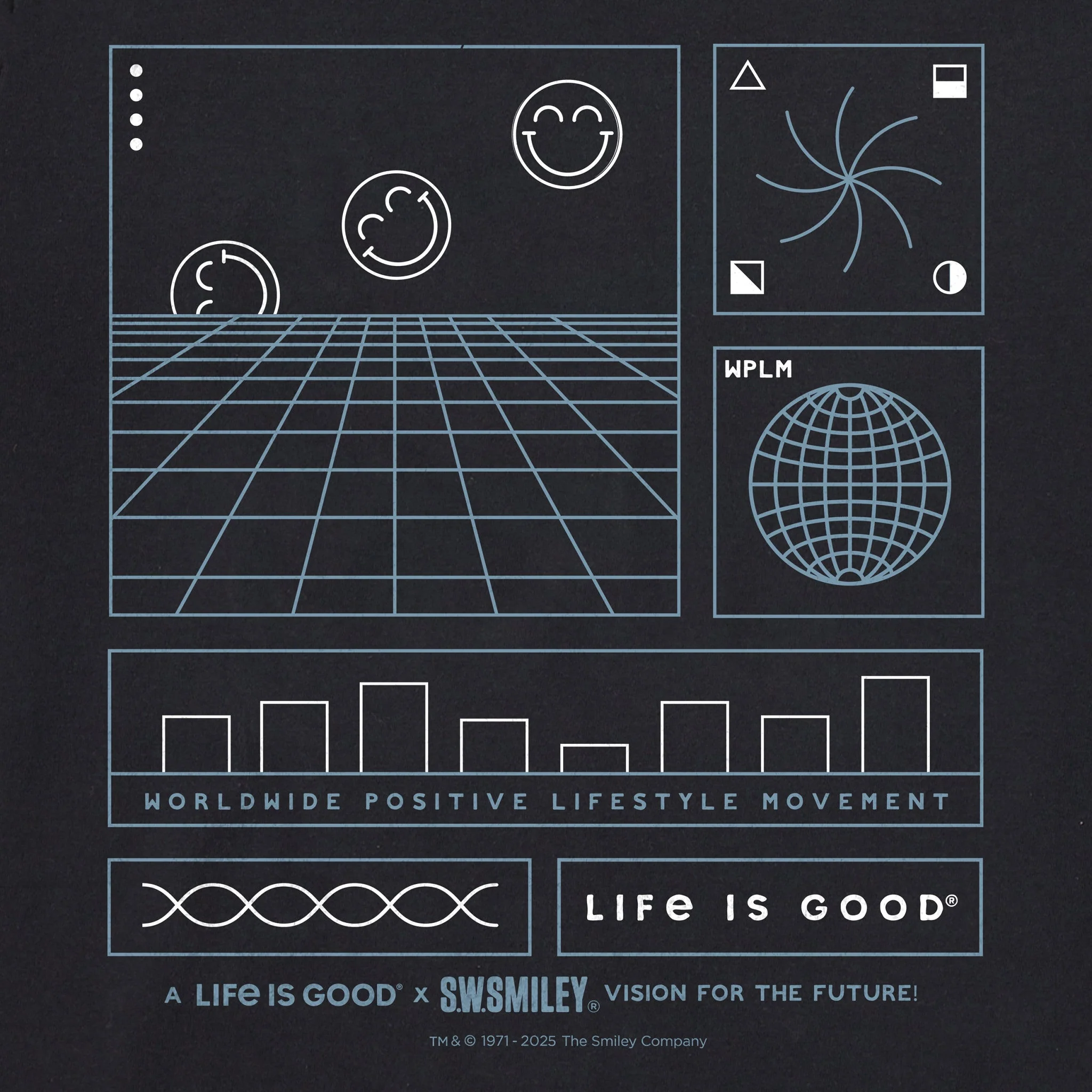 LIG x S.W.Smiley Schematic Long Sleeve Crusher Tee - Image 2
