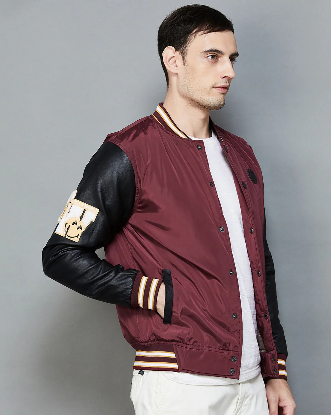 Men Regular Fit Biker Jacket - Image 2