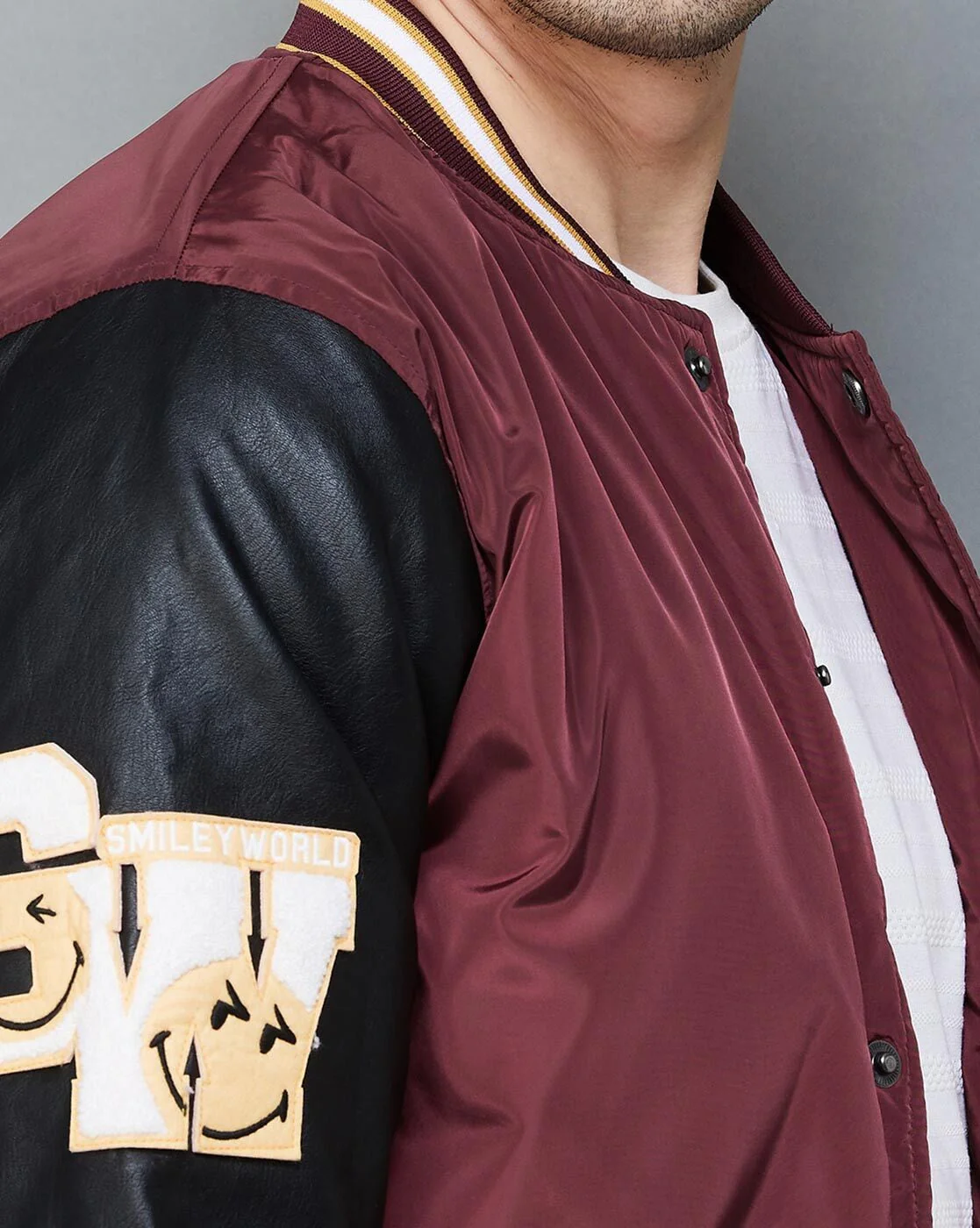 Men Regular Fit Biker Jacket - Image 6