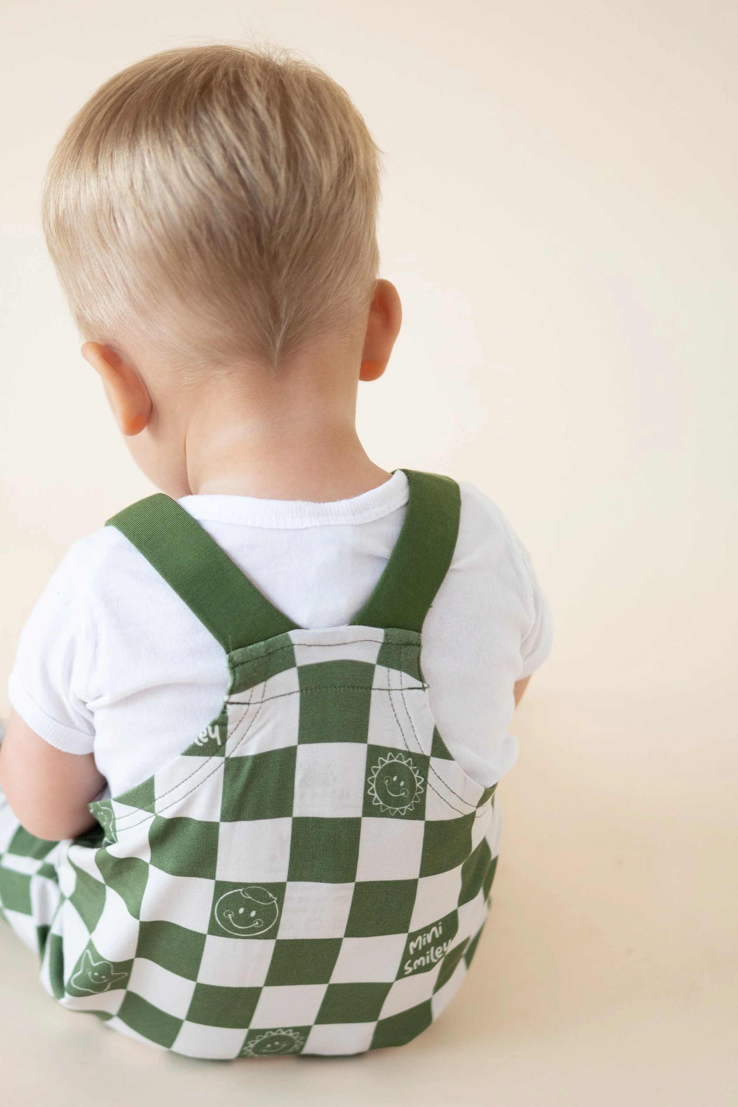 Overalls - Mini Smiley® Check - Luxe Bamboo - Image 4