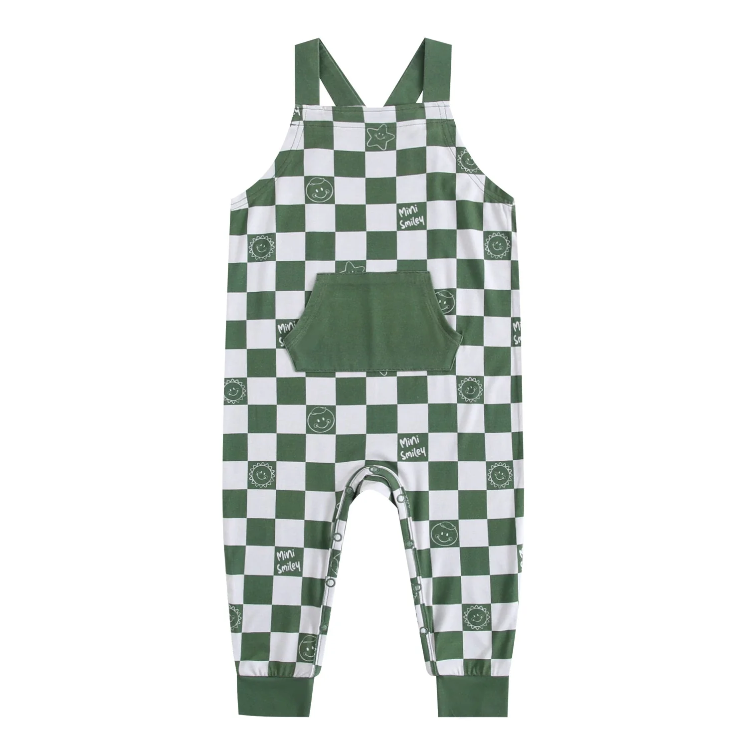Overalls - Mini Smiley® Check - Luxe Bamboo - Image 5