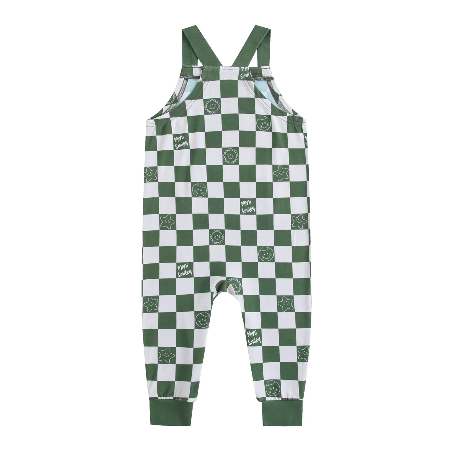 Overalls - Mini Smiley® Check - Luxe Bamboo - Image 9