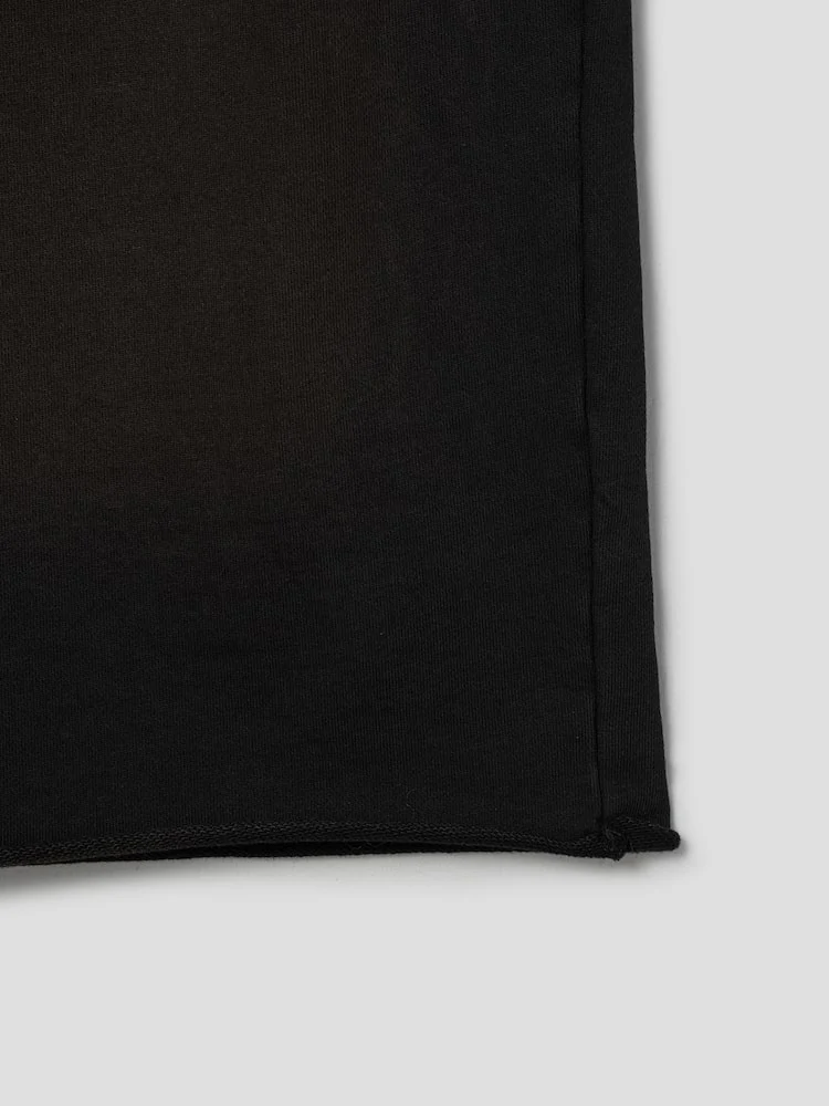 S.W.Smiley Dyed Bermuda Fit Sweatpants - Black - Image 11