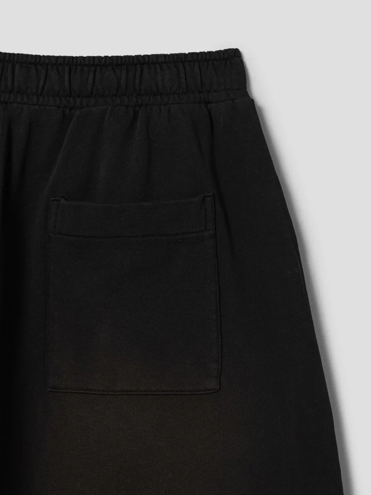 S.W.Smiley Dyed Bermuda Fit Sweatpants - Black - Image 12