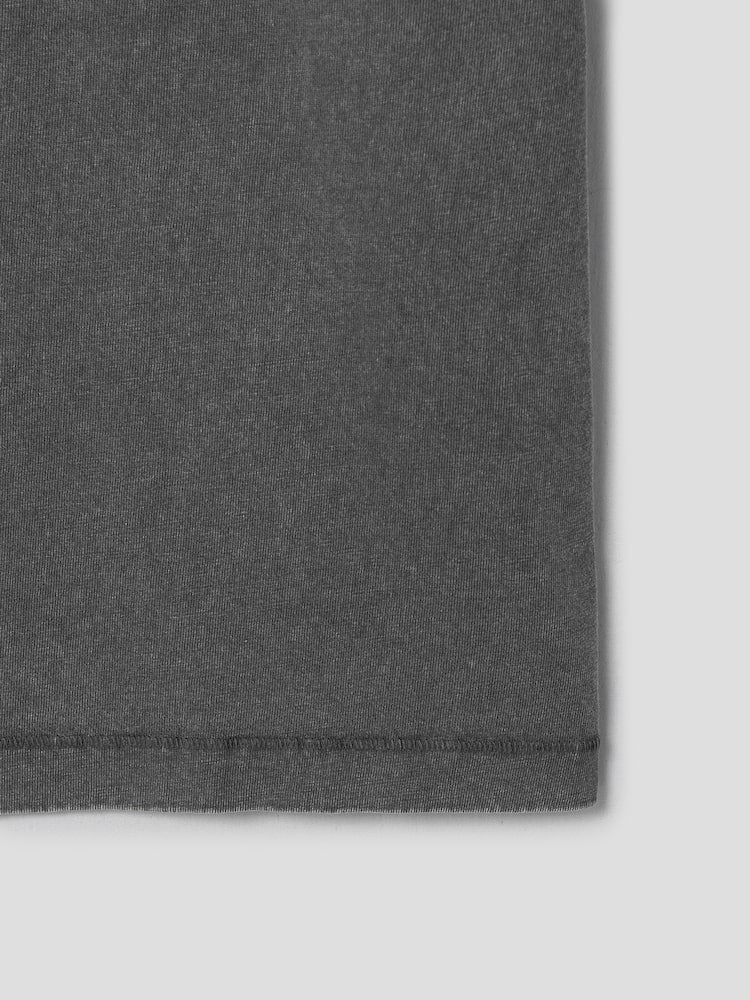 S.W.Smiley Garment-Dyed Short-Sleeve Tee - Ash - Image 11